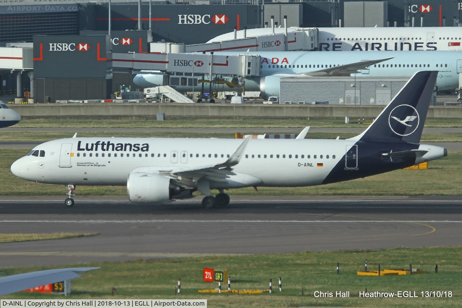 D-AINL, 2018 Airbus A320-271N C/N 8383, Heathrow
