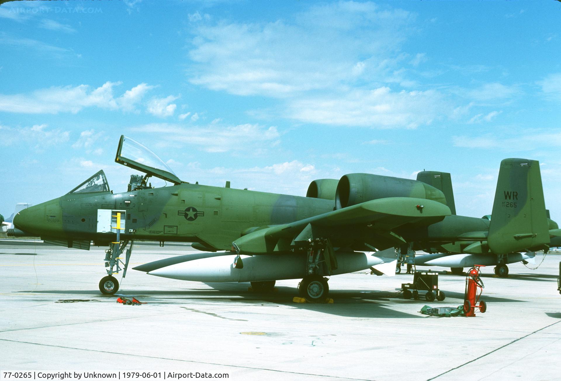 77-0265, 1978 Fairchild-Republic A-10A Thunderbolt II C/N A10-190, Unknown 6.1979