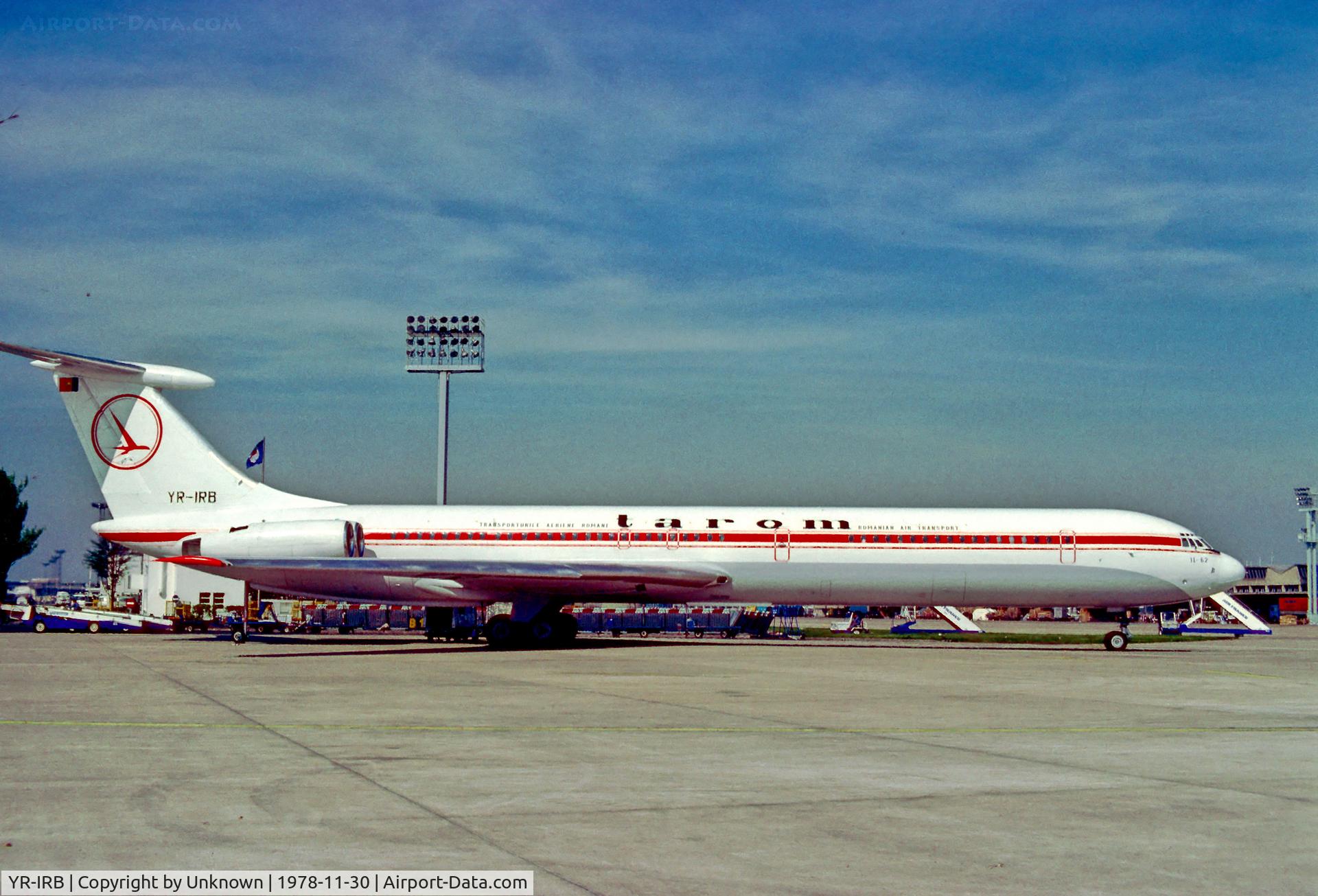 YR-IRB, Ilyushin IL-62 C/N 21305, France 1979