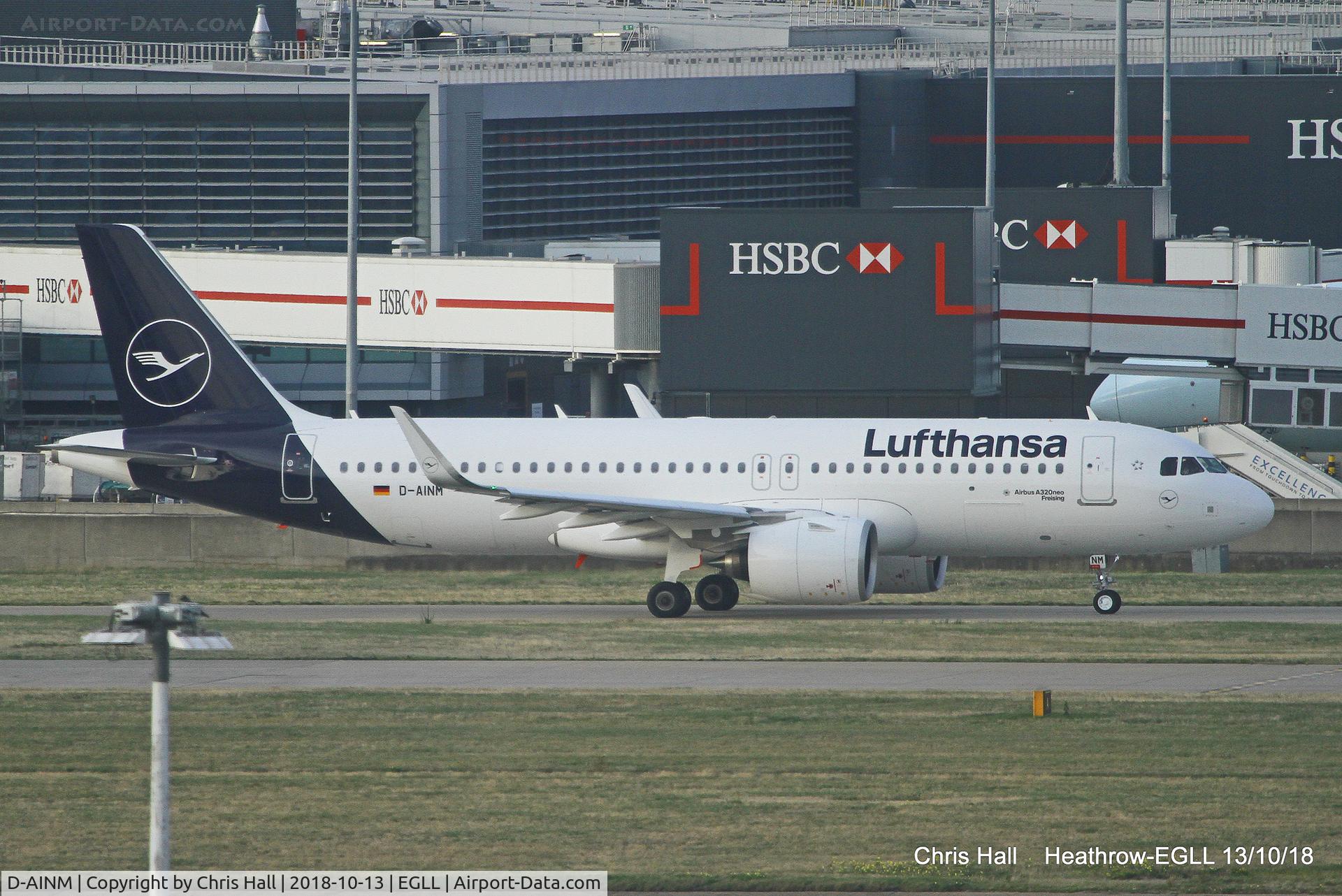 D-AINM, 2018 Airbus A320-271NEO C/N 8456, Heathrow