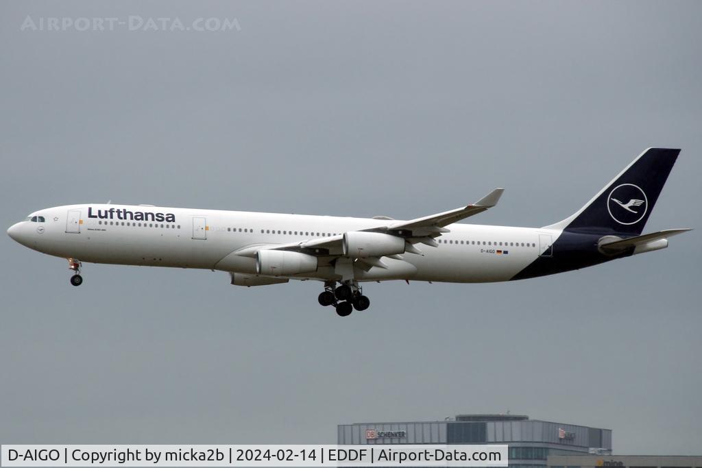 D-AIGO, 1998 Airbus A340-313X C/N 233, Landing