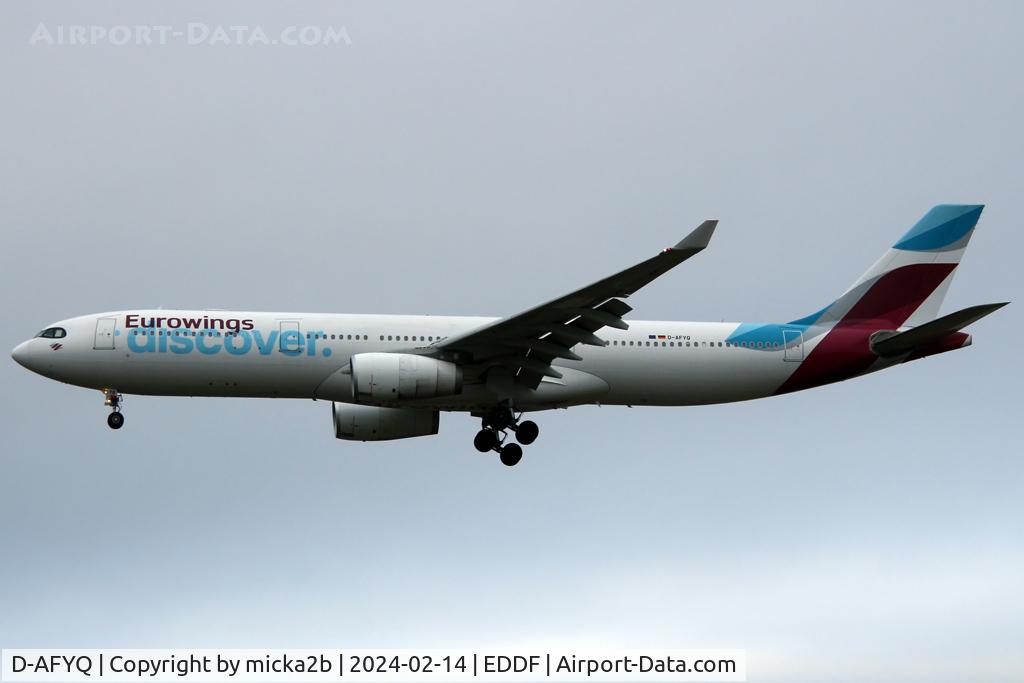 D-AFYQ, 2010 Airbus A330-343X C/N 1193, Landing