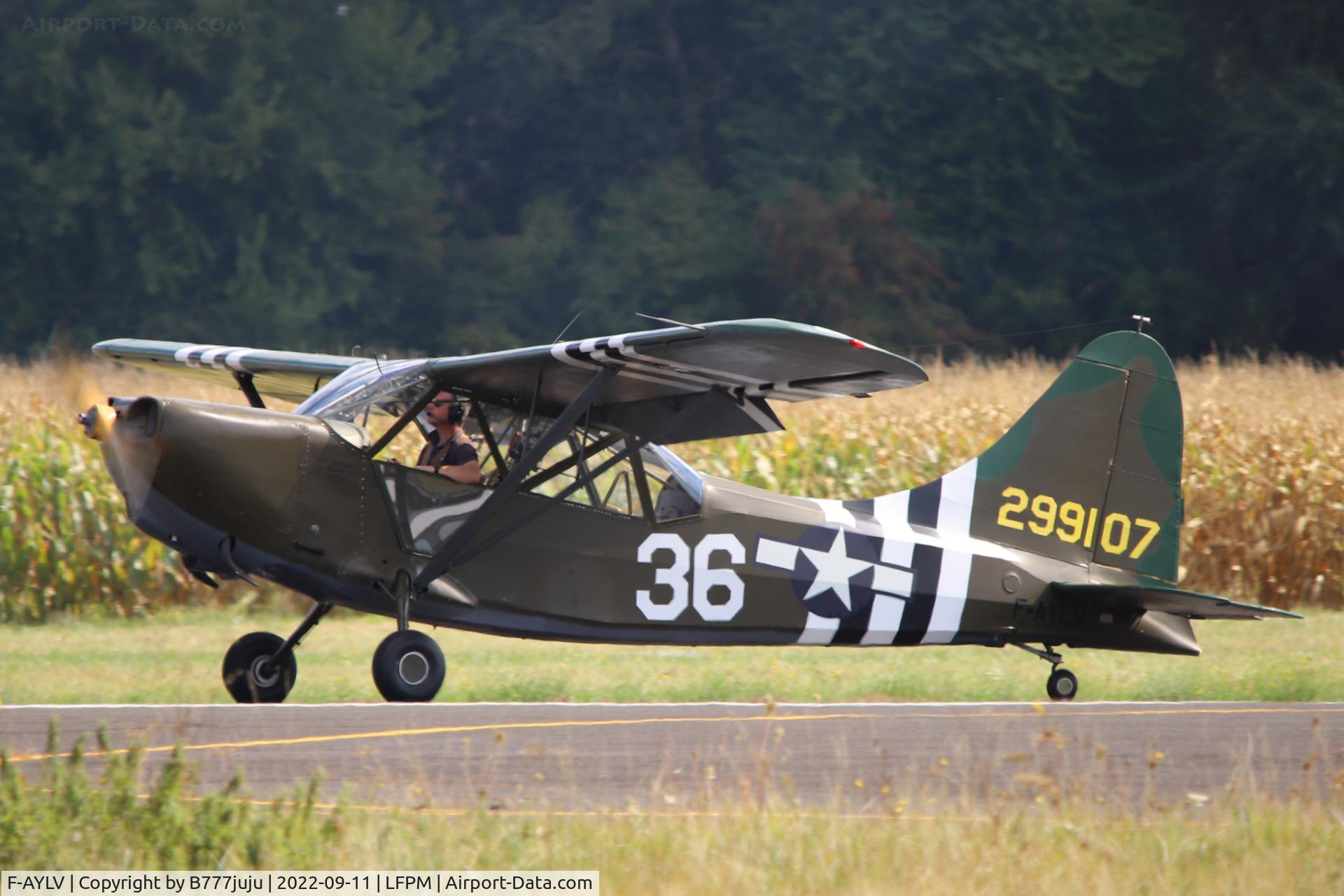 F-AYLV, 1943 Stinson L-5 Sentinel C/N 76-1348, at Air Legend 2022