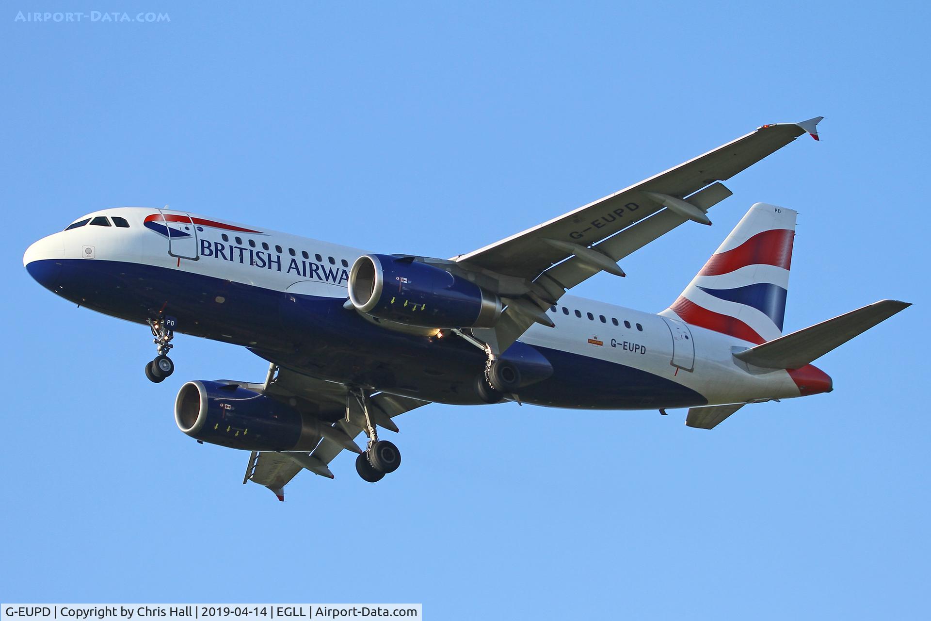 G-EUPD, 1999 Airbus A319-131 C/N 1142, Heathrow