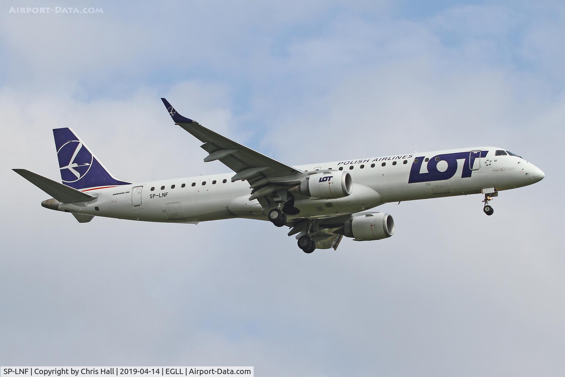 SP-LNF, 2013 Embraer 195LR (ERJ-190-200LR) C/N 19000596, Heathrow