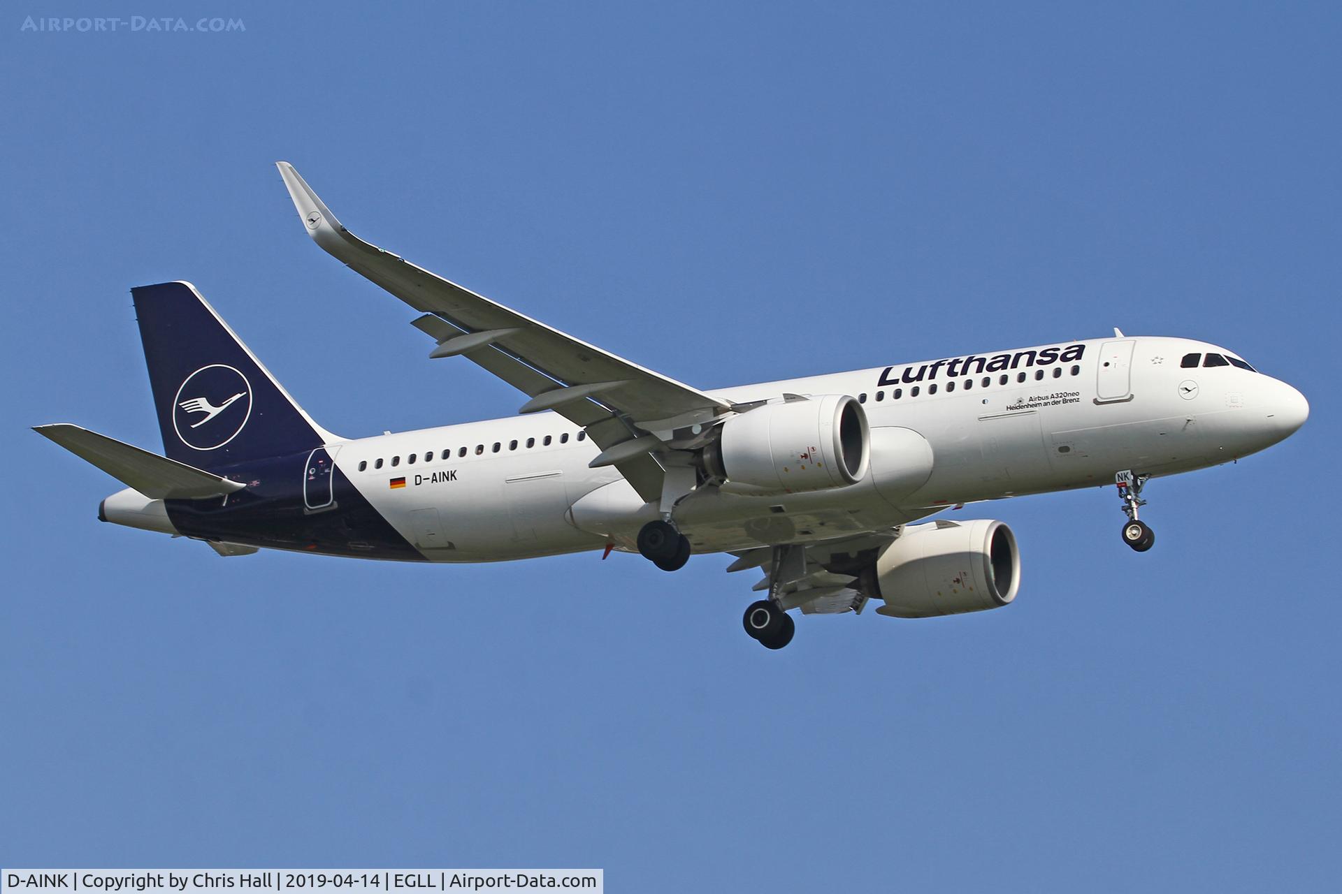 D-AINK, 2018 Airbus A320-271NEO C/N 8249, Heathrow