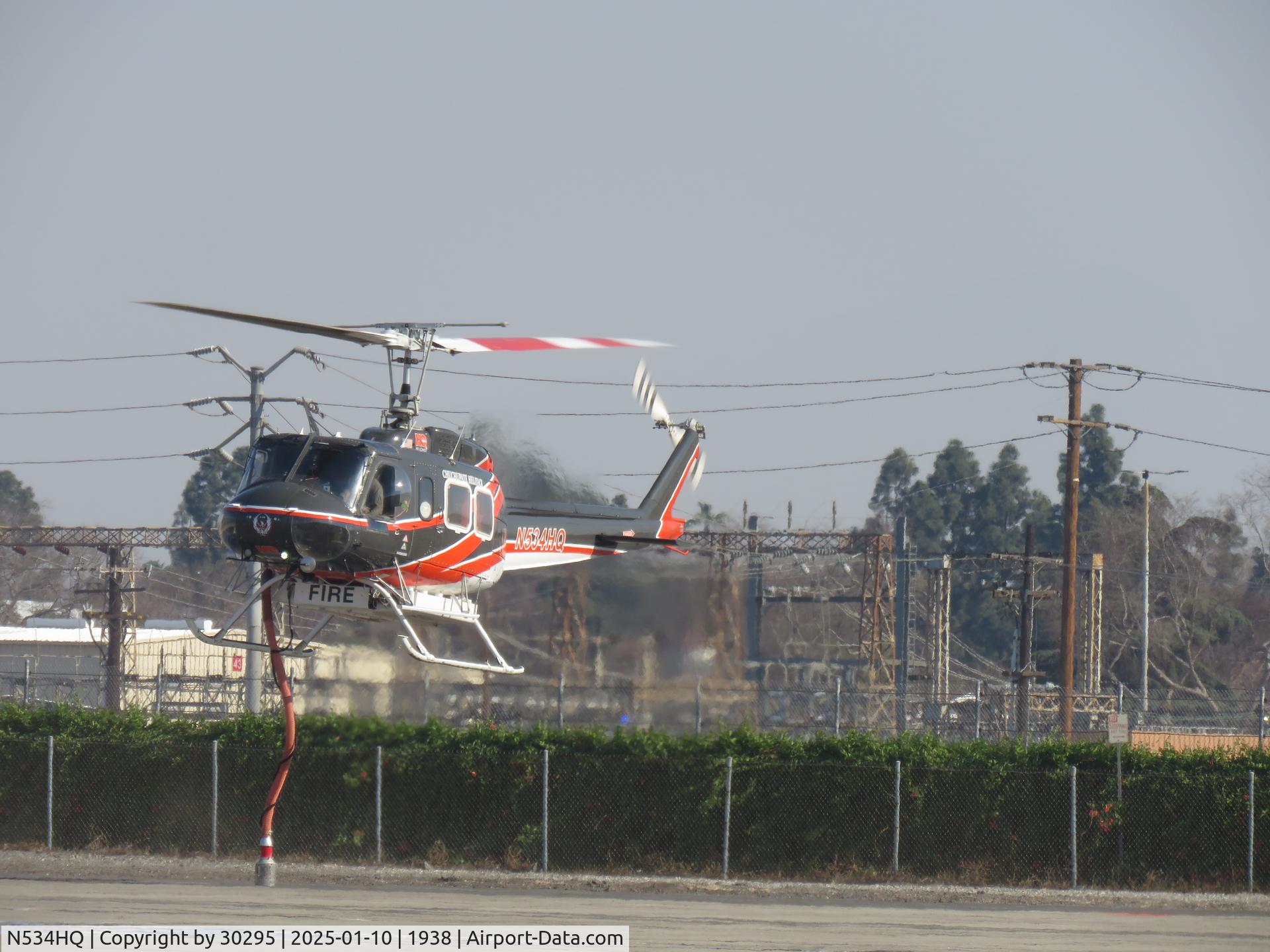 N534HQ, 1973 Bell 205A-1 C/N 30142, Snorkel down
