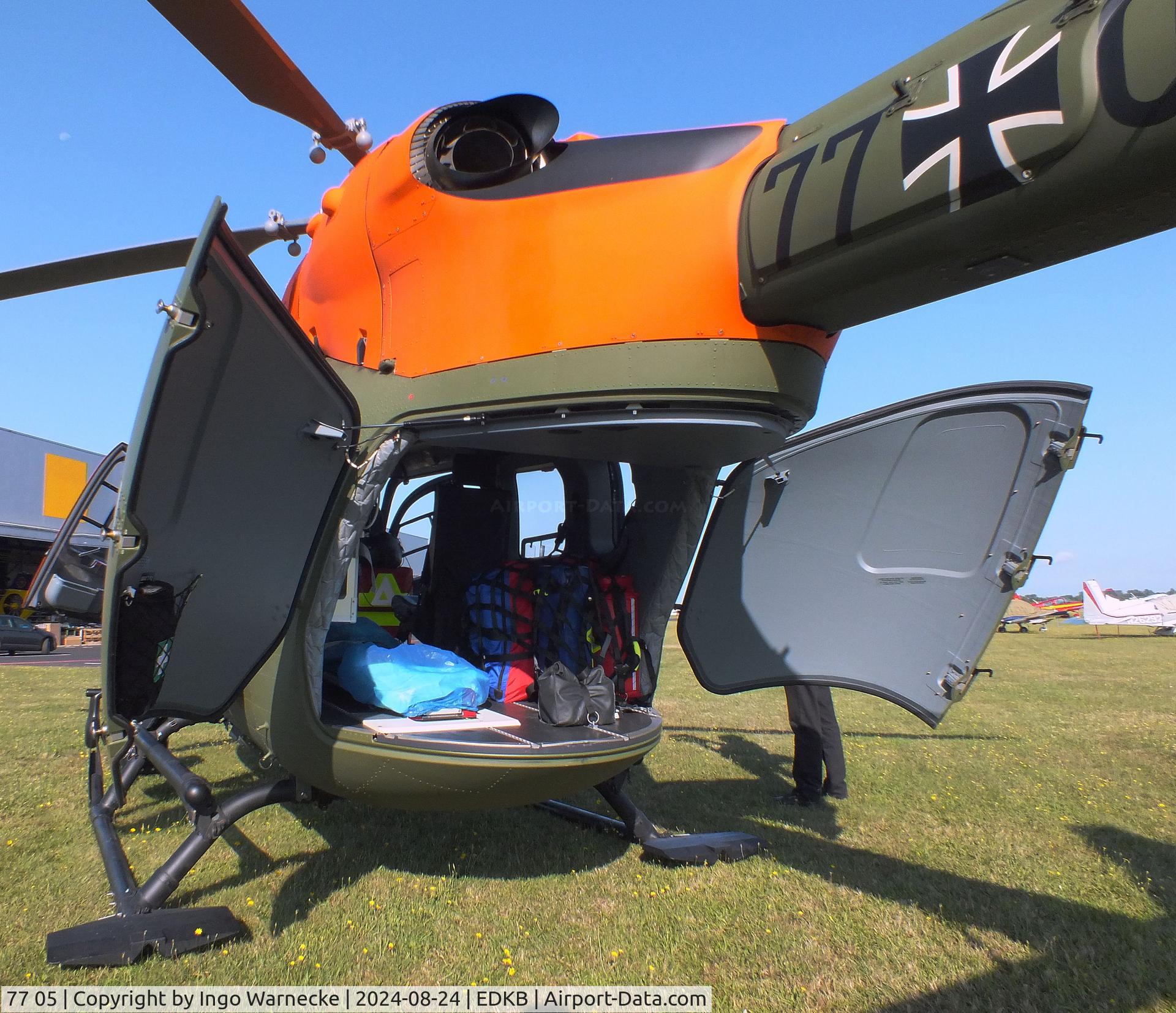 77 05, Airbus Helicopters H-145M C/N 20326, Airbus Helicopters H145M LUH SAR of Heeresflieger (German army aviation) at Bonn-Hangelar airfield during the Grumman Fly-in 2024 #i