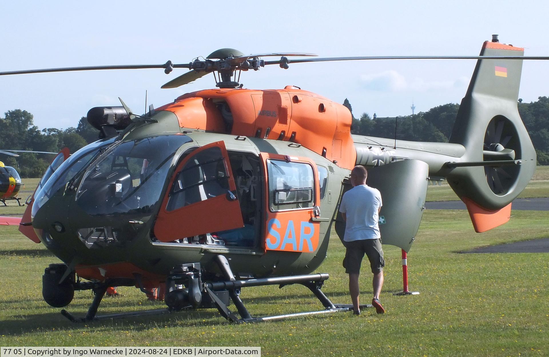 77 05, Airbus Helicopters H-145M C/N 20326, Airbus Helicopters H145M LUH SAR of Heeresflieger (German army aviation) at Bonn-Hangelar airfield during the Grumman Fly-in 2024