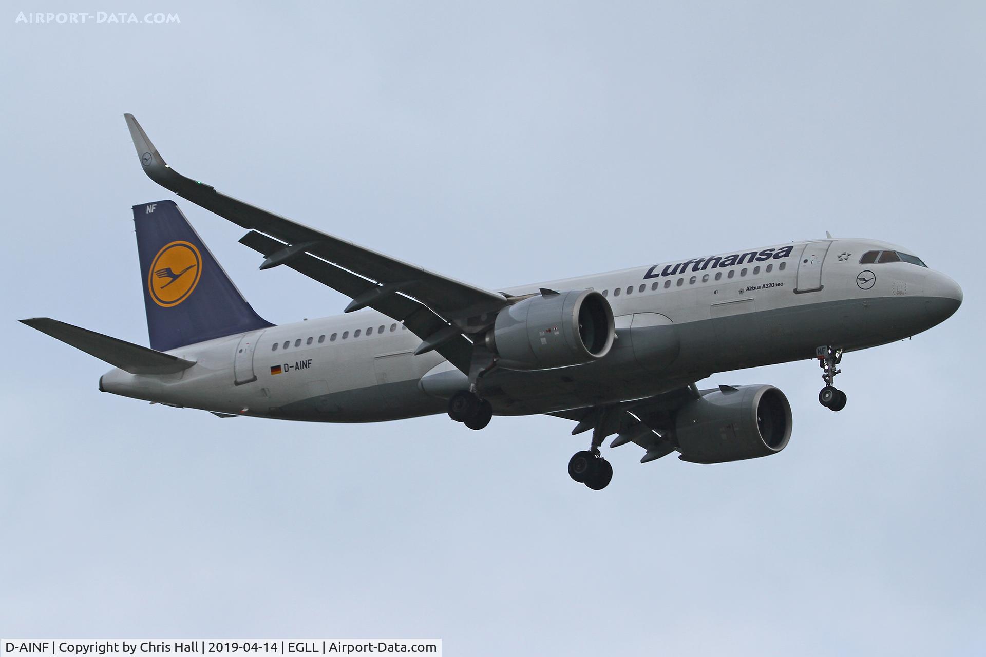D-AINF, 2017 Airbus A320-271N C/N 7577, Heathrow