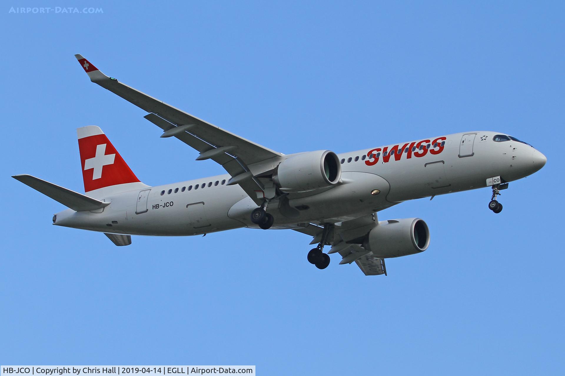 HB-JCO, 2018 Bombardier CSeries CS300 (BD-500-1A11) C/N 55033, Heathrow