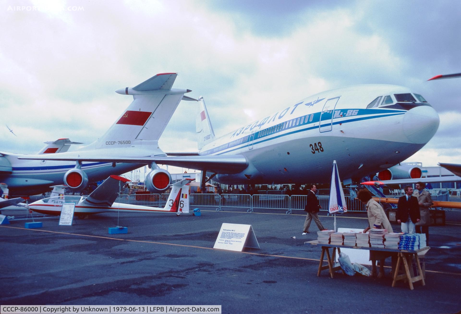 CCCP-86000, 1976 Ilyushin Il-86 C/N 0101, Paris Air Show 13.6.1979