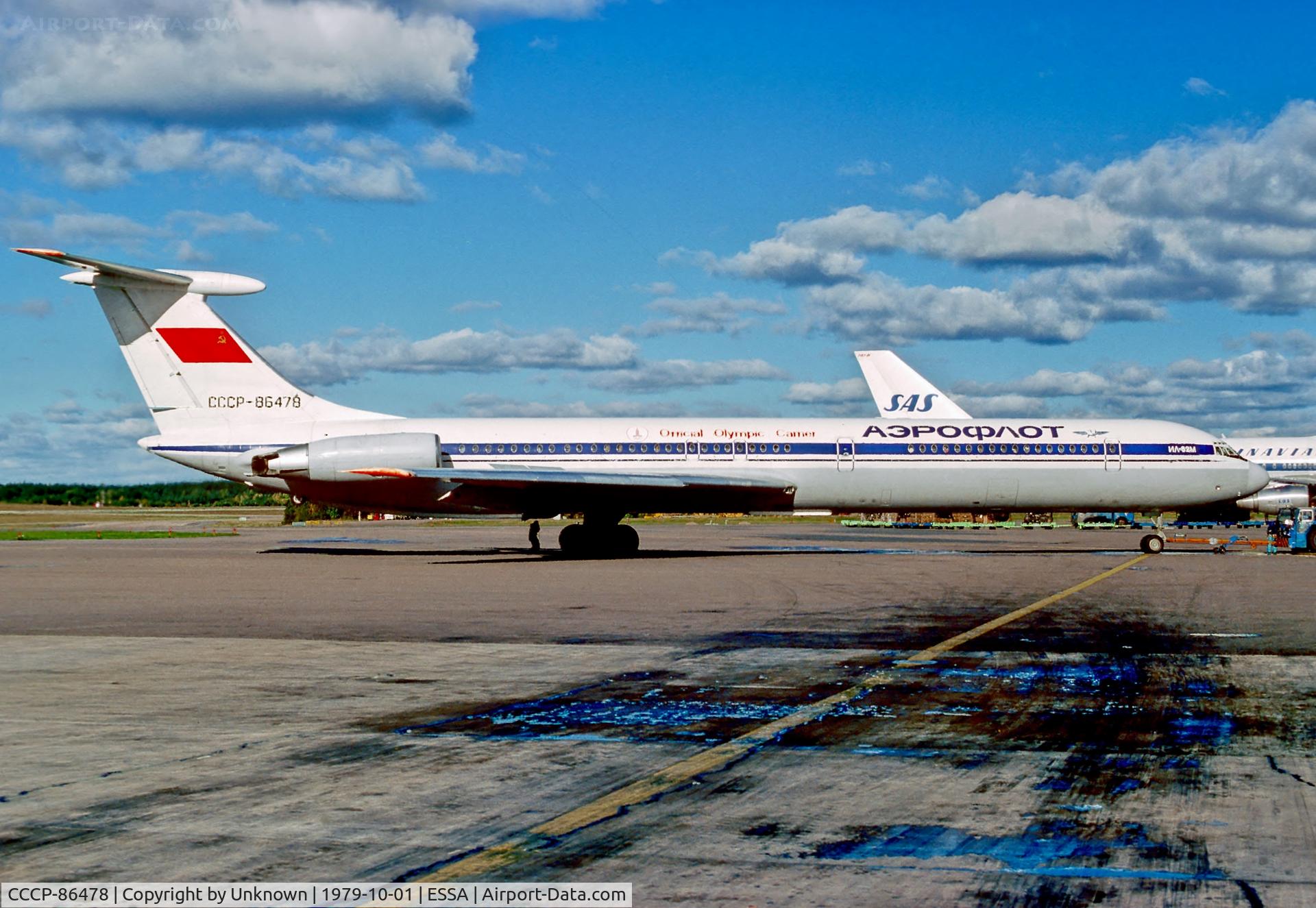CCCP-86478, 1977 Ilyushin Il-62M C/N 4727657, Arlanda 10.1979
