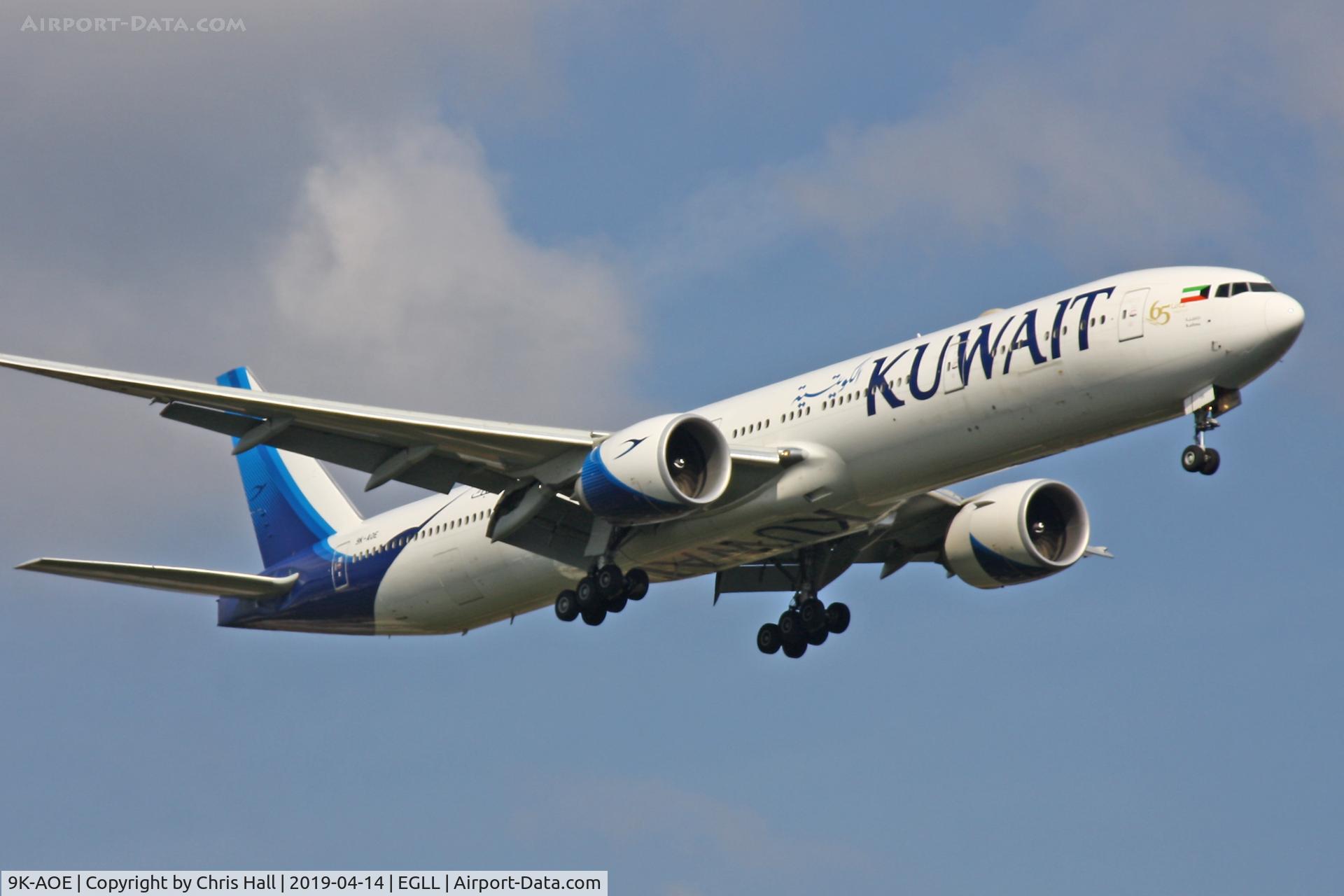 9K-AOE, 2016 Boeing 777-300/ER C/N 62563, Heathrow