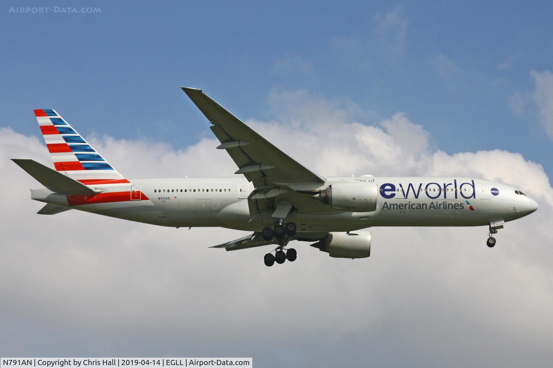N791AN, 2000 Boeing 777-223/ER C/N 30254, Heathrow