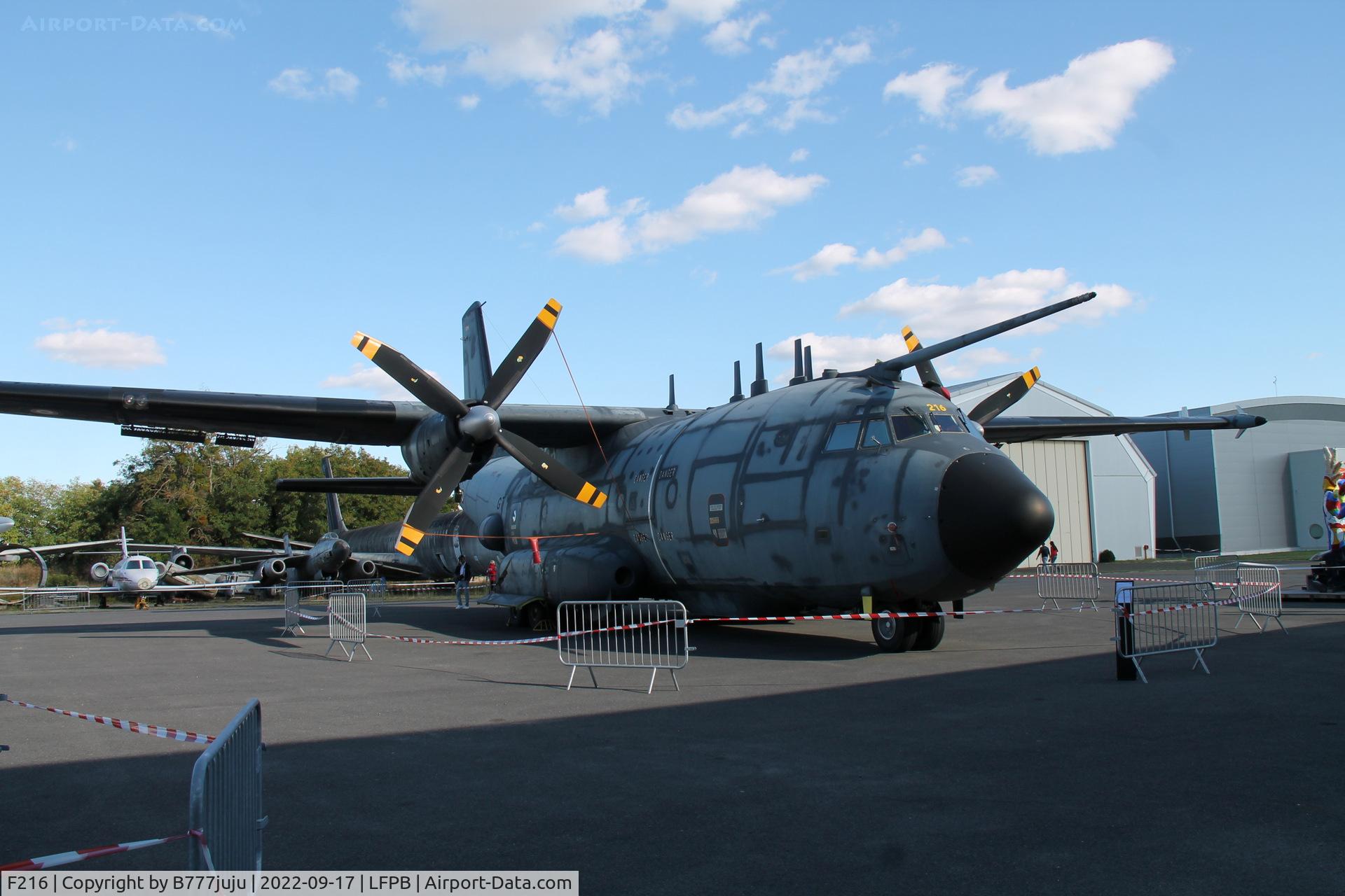 F216, Transall C-160G Gabriel C/N 219, at Dugny
Musée de l'air et de l'Espace