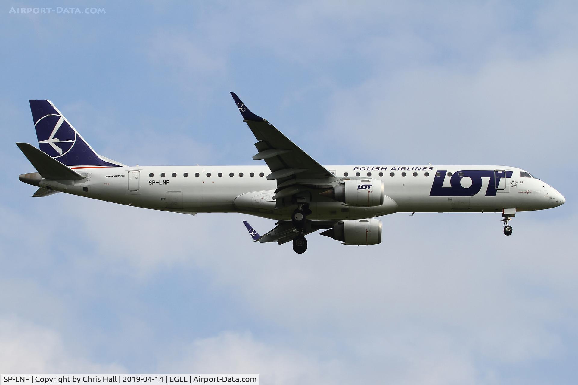 SP-LNF, 2013 Embraer 195LR (ERJ-190-200LR) C/N 19000596, Heathrow