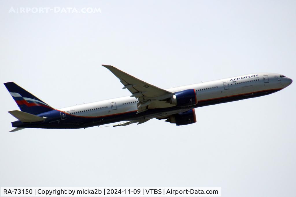 RA-73150, 2018 Boeing 777-3M0/ER C/N 65307, Take off