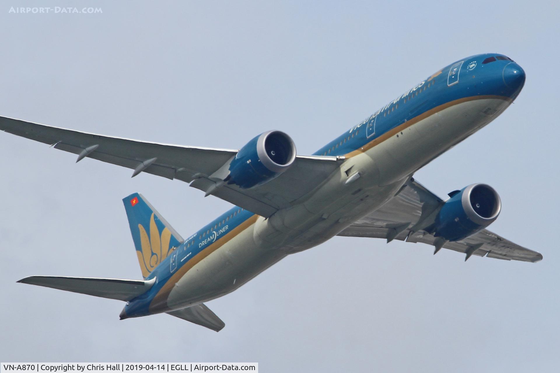 VN-A870, 2016 Boeing 787-9 Dreamliner Dreamliner C/N 39289, Heathrow