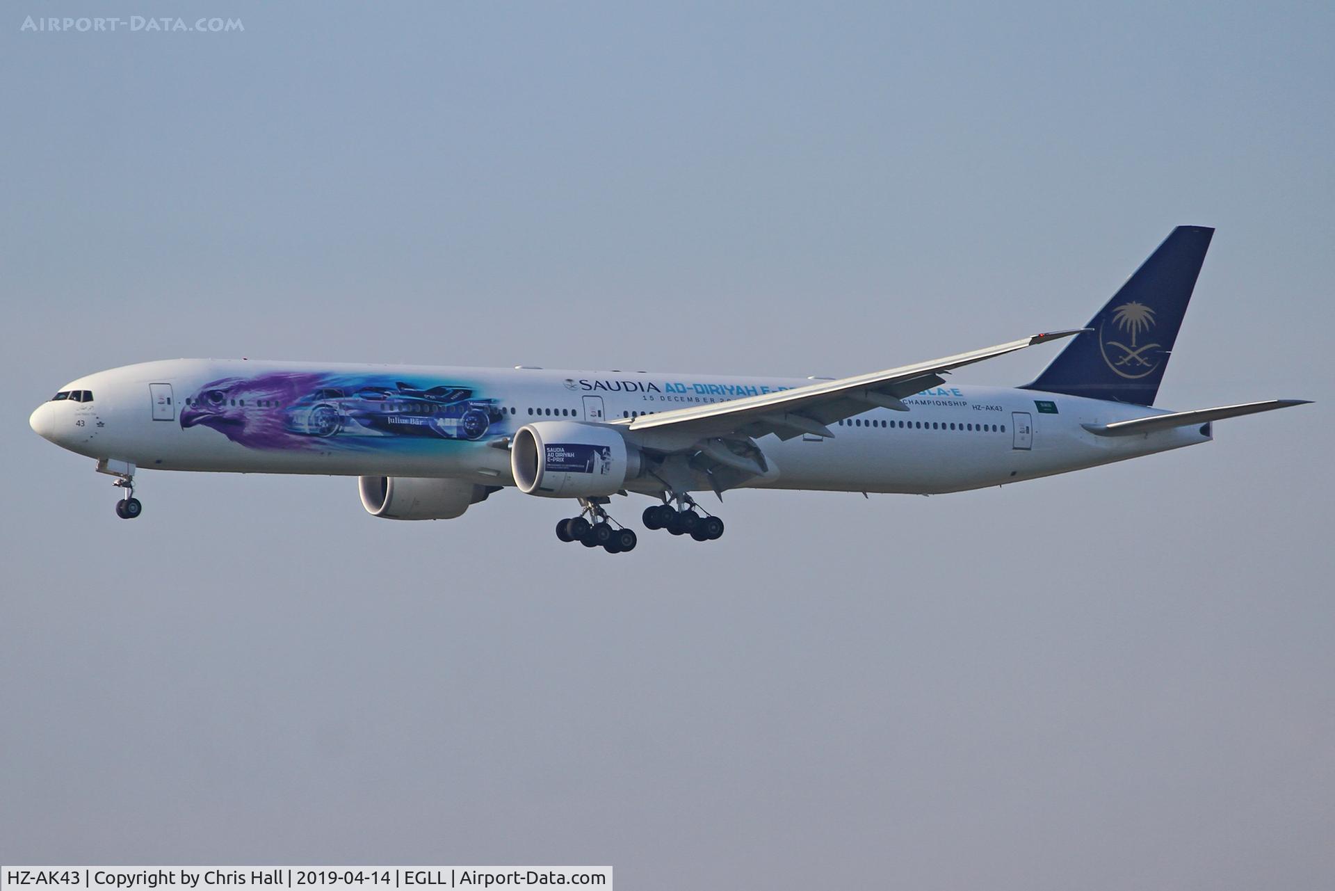 HZ-AK43, 2017 Boeing 777-368/ER C/N 62763, Heathrow
