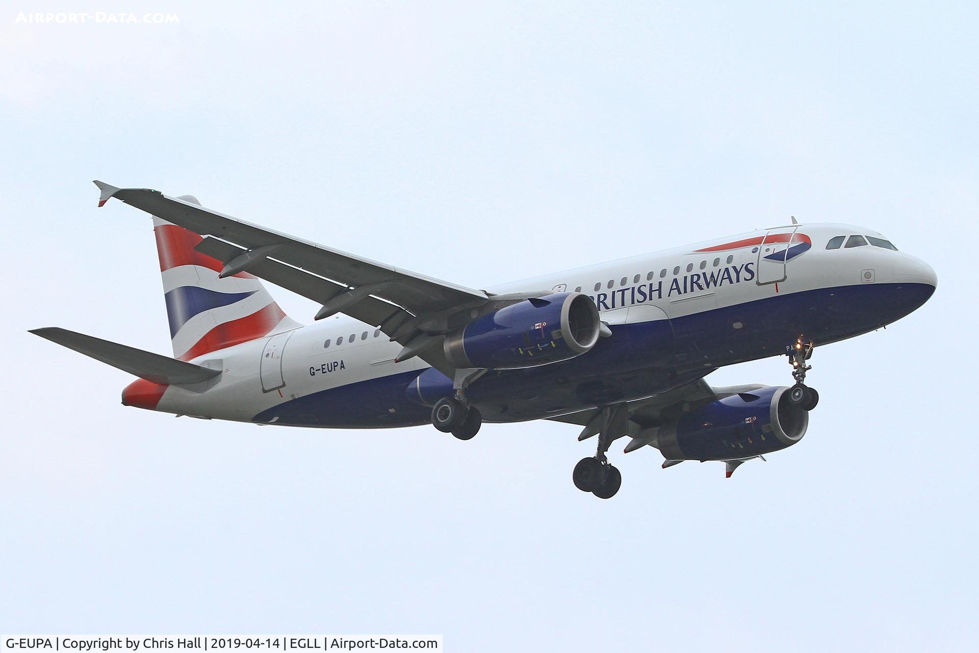 G-EUPA, 1999 Airbus A319-131 C/N 1082, Heathrow