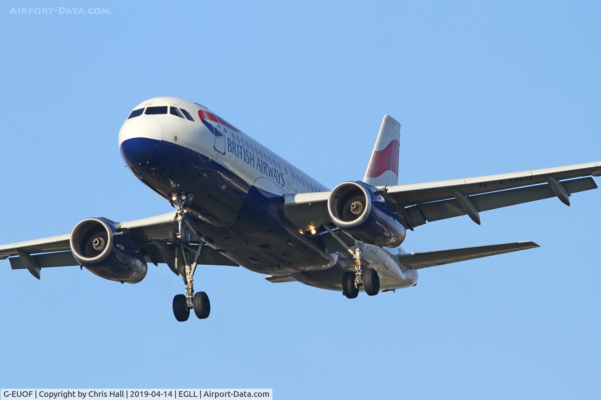 G-EUOF, 2001 Airbus A319-131 C/N 1590, Heathrow
