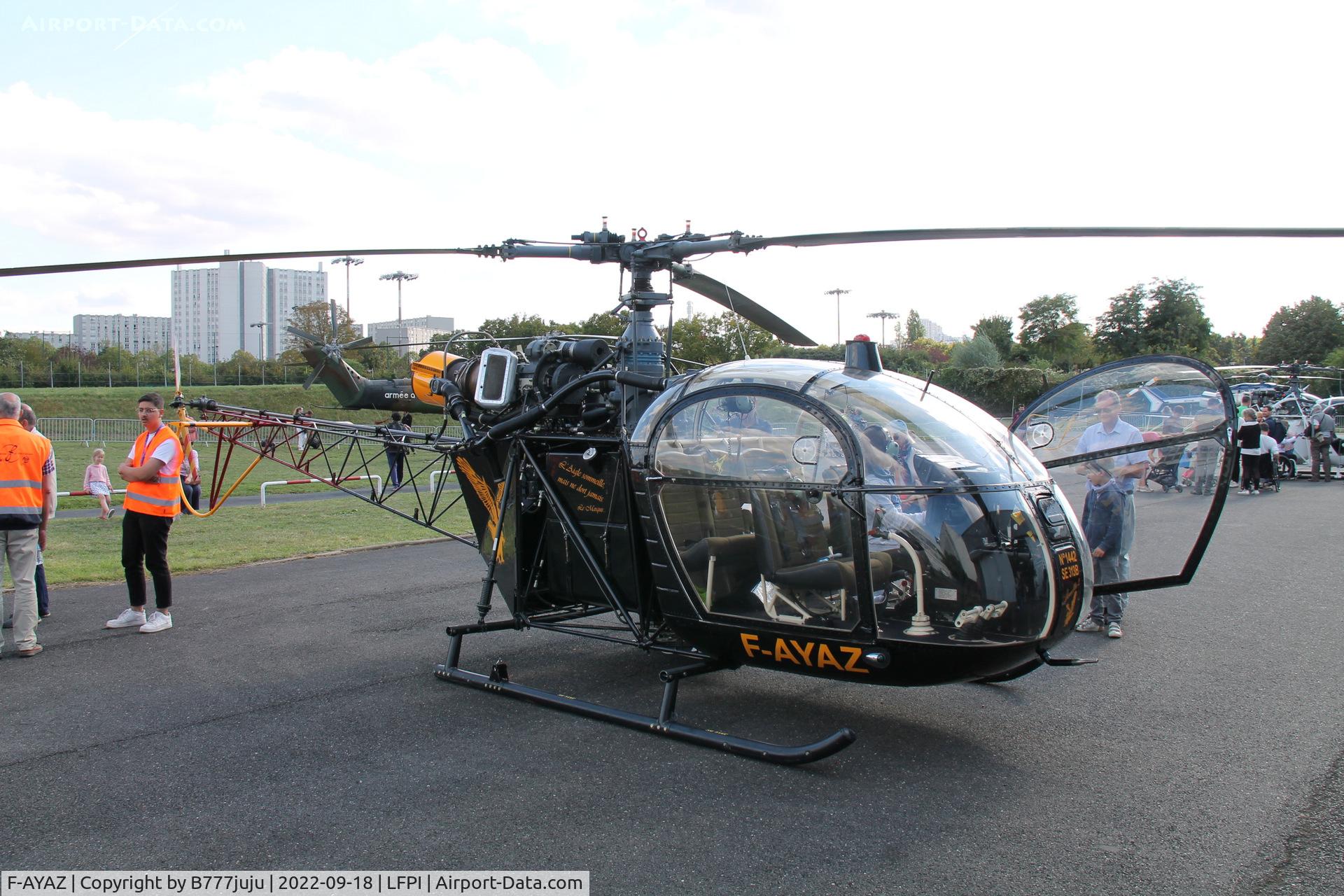 F-AYAZ, Sud Aviation SE-313B Alouette II C/N 1442, at Issy-les-Moulineaux