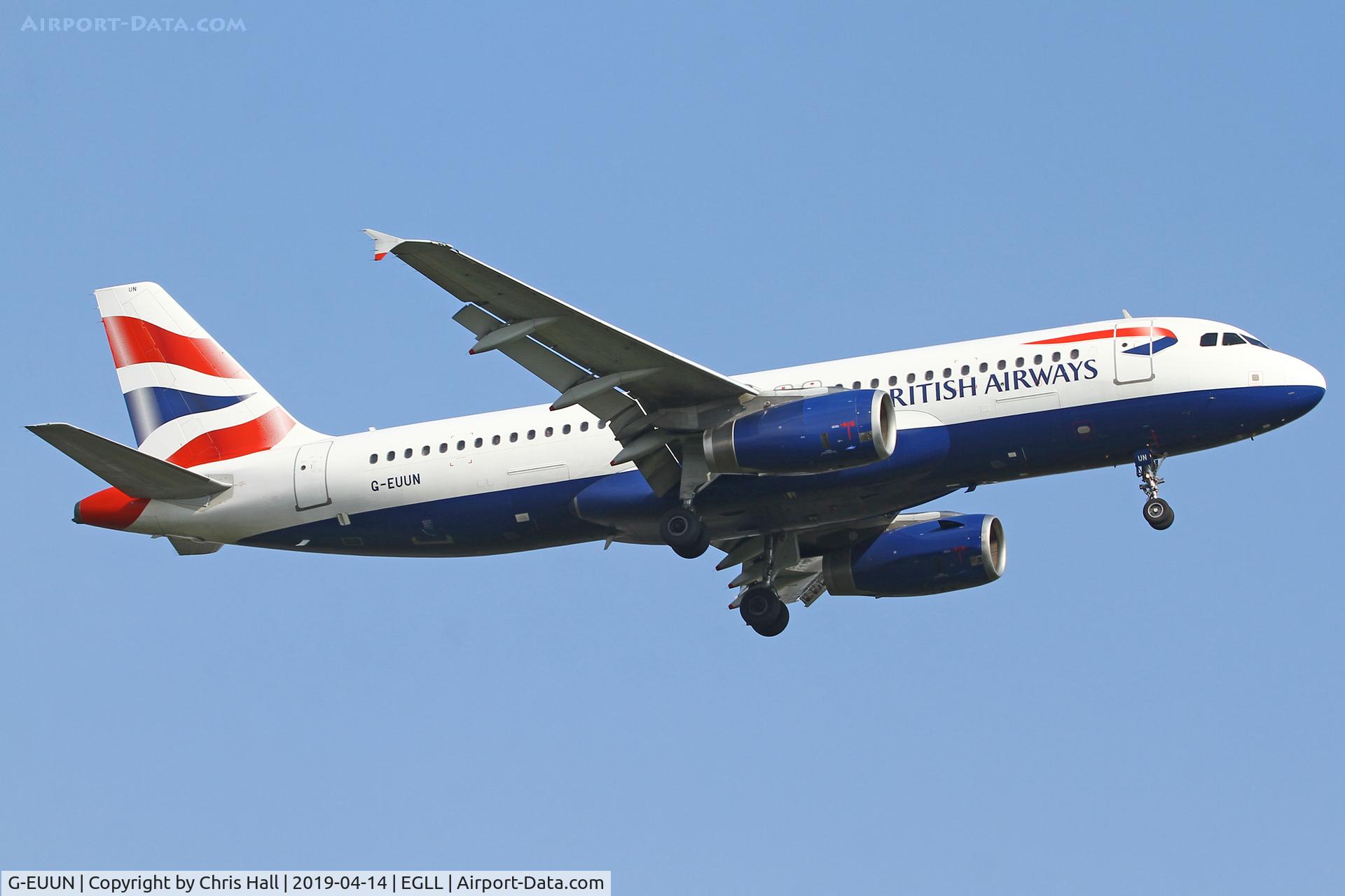 G-EUUN, 2003 Airbus A320-232 C/N 1910, Heathrow