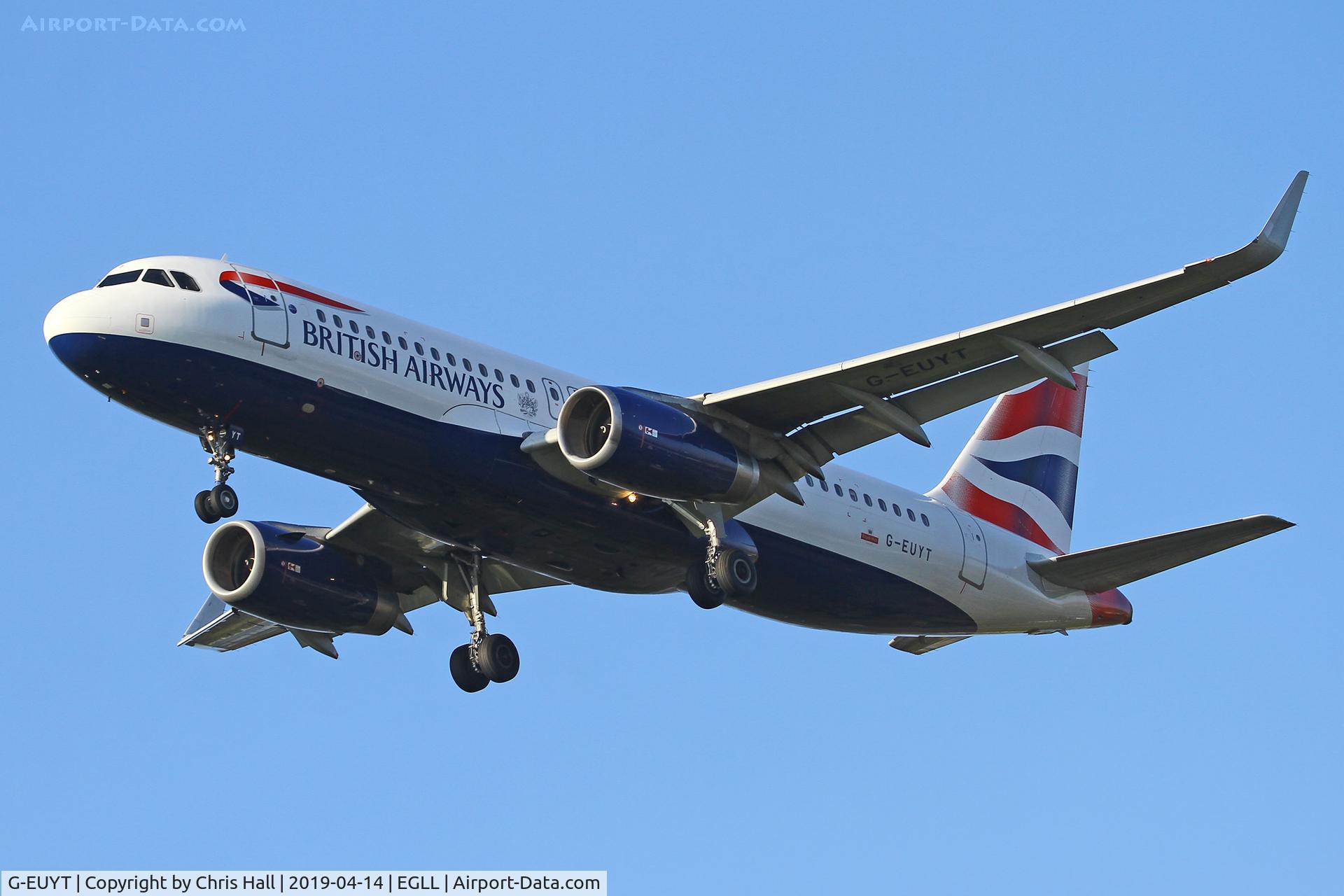 G-EUYT, 2014 Airbus A320-232 C/N 5985, Heathrow