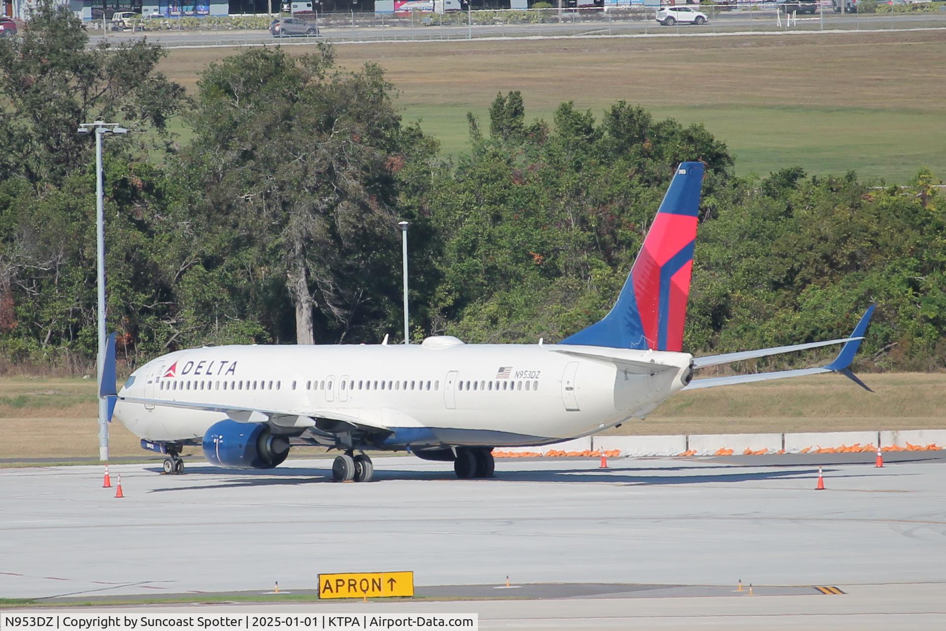 N953DZ, 2013 Boeing 737-9GP C/N 38739, Delta Boeing 737 parked on the north ramp at Tampa International Airport