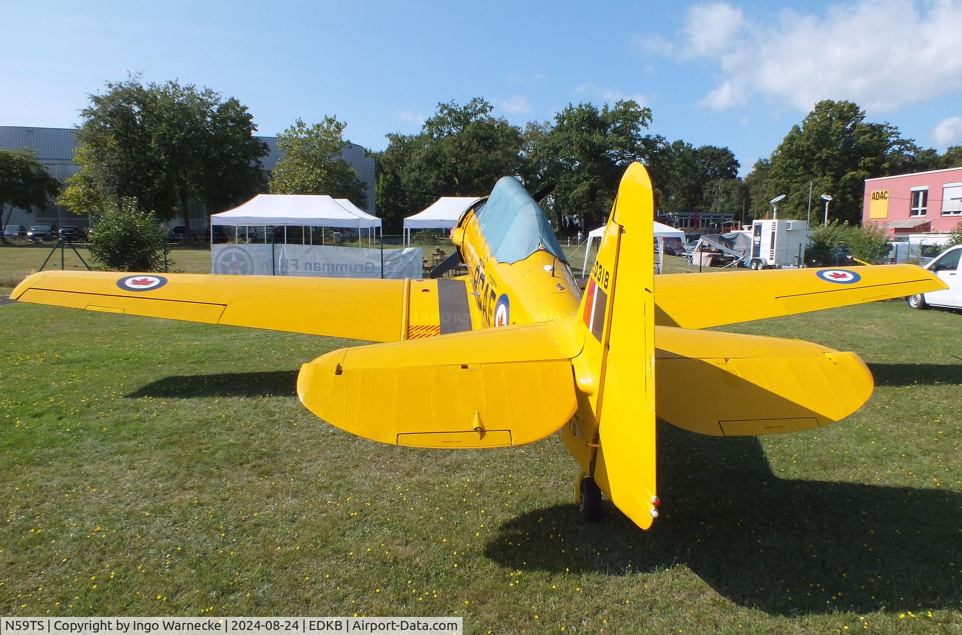 N59TS, 1952 Canadian Car & Foundry Harvard MK IV C/N CCF4-109, Canadian Car & Foundry Harvard Mk4 (North American T-6) at Bonn-Hangelar airfield during the Grumman Fly-in 2024