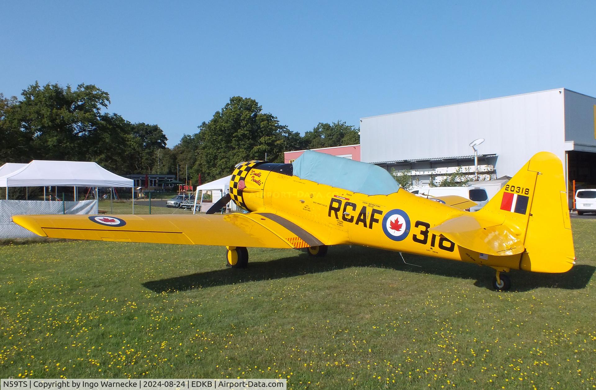 N59TS, 1952 Canadian Car & Foundry Harvard MK IV C/N CCF4-109, Canadian Car & Foundry Harvard Mk4 (North American T-6) at Bonn-Hangelar airfield during the Grumman Fly-in 2024