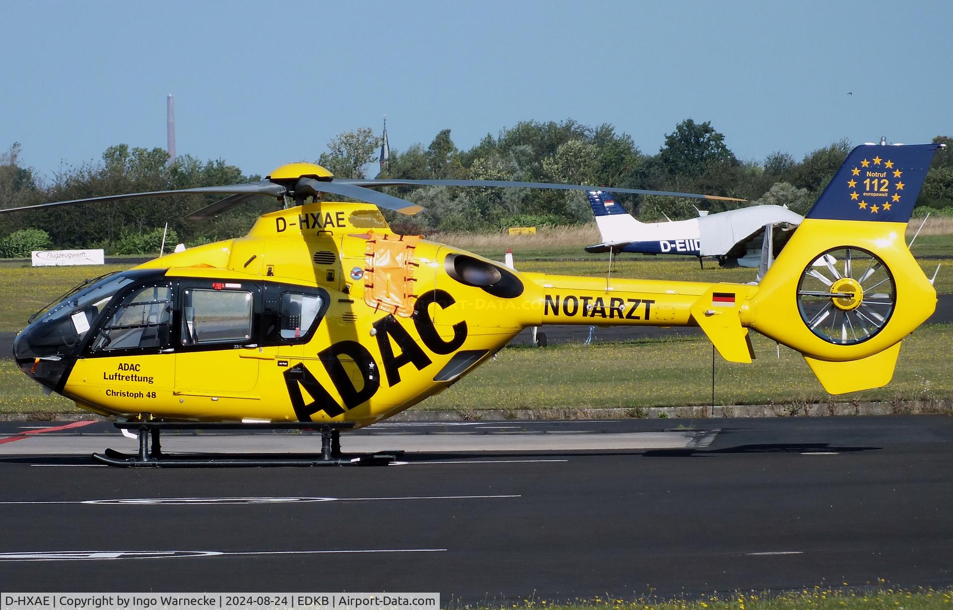 D-HXAE, Eurocopter EC-135P2+ C/N 0871, Eurocopter EC135P2+ 'Christoph 48' EMS-helicopter of ADAC Luftrettung at Bonn-Hangelar airfield during the Grumman Fly-in 2024