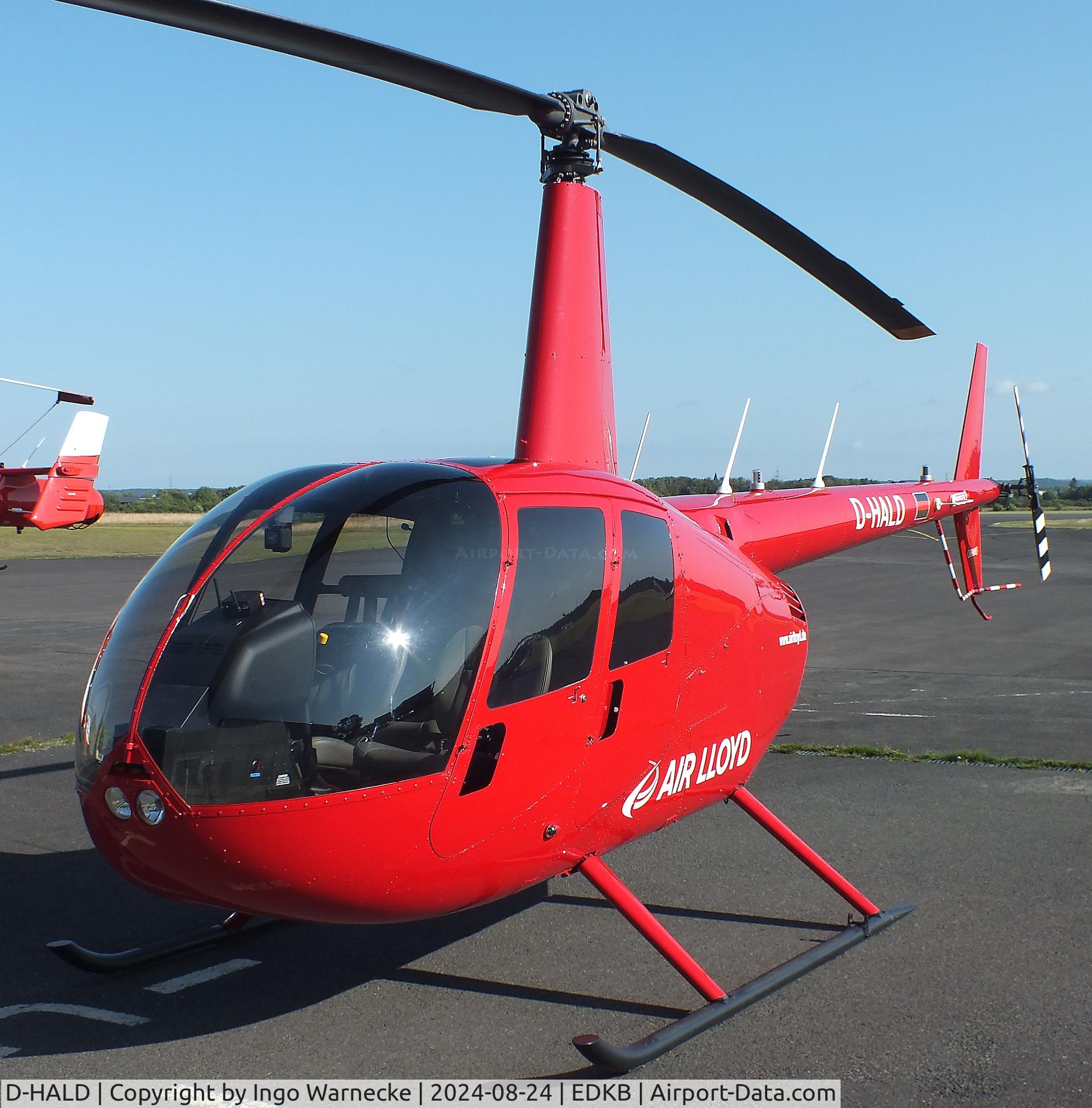 D-HALD, 2022 Robinson R44  Raven I C/N 2706, Robinson R44 Raven I of Air Lloyd at Bonn-Hangelar airfield during the Grumman Fly-in 2024