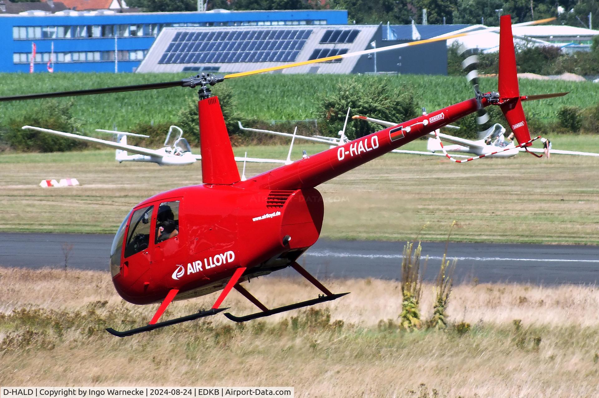 D-HALD, 2022 Robinson R44  Raven I C/N 2706, Robinson R44 Raven I of Air Lloyd at Bonn-Hangelar airfield during the Grumman Fly-in 2024