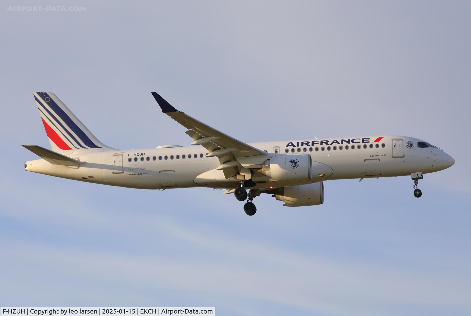 F-HZUH, 2022 Airbus A220-300 C/N 55157, Copenhagen 15.1.2025