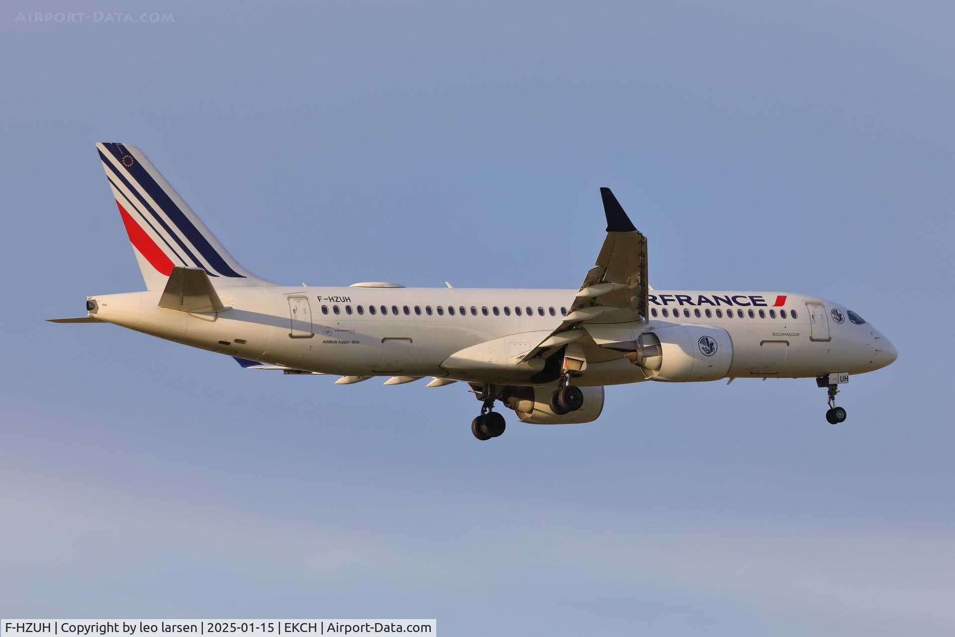 F-HZUH, 2022 Airbus A220-300 C/N 55157, Copenhagen 15.1.2025
