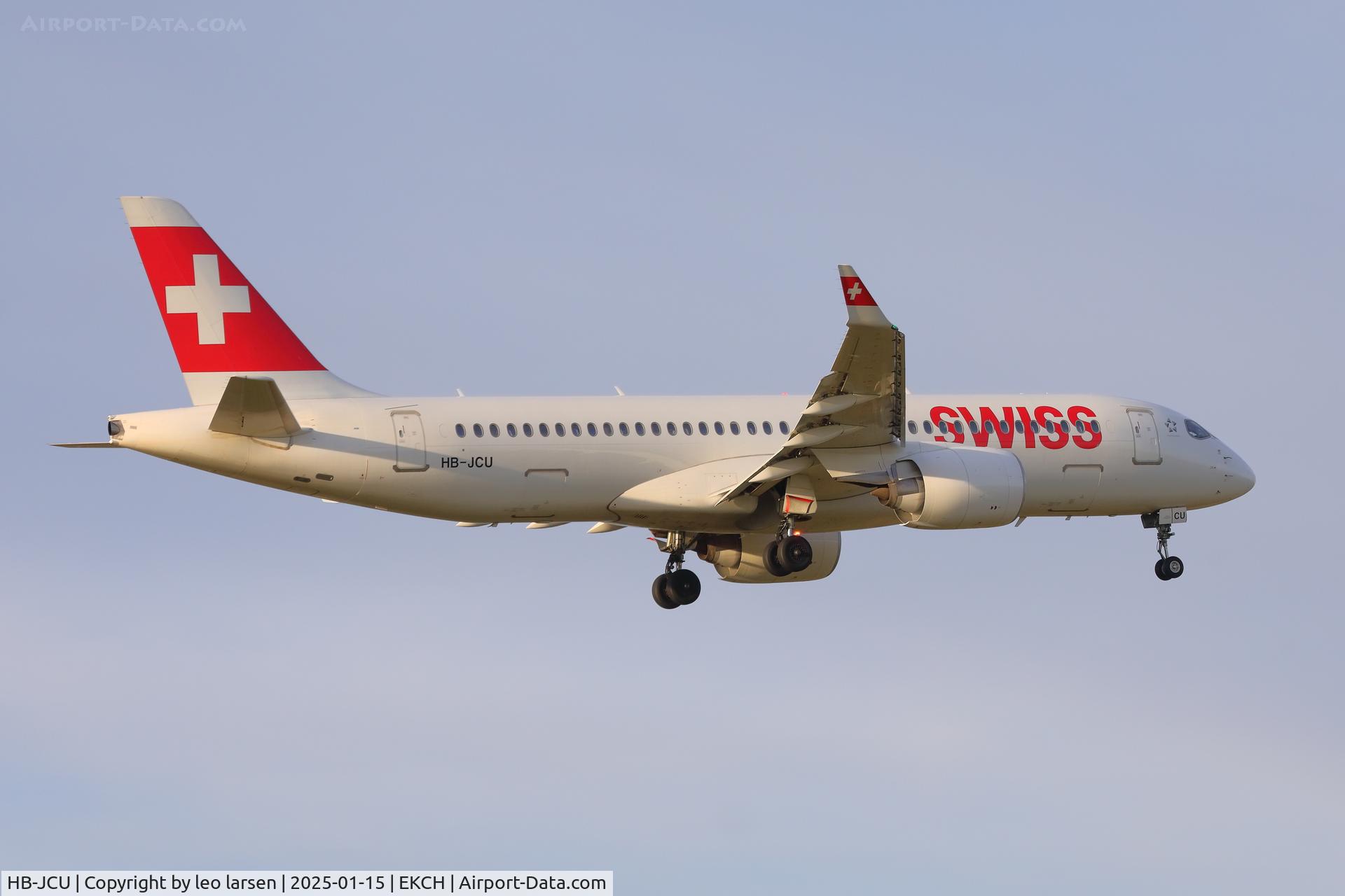HB-JCU, 2021 Airbus A220-300 C/N 55110, Copenhagen 15.1.2025