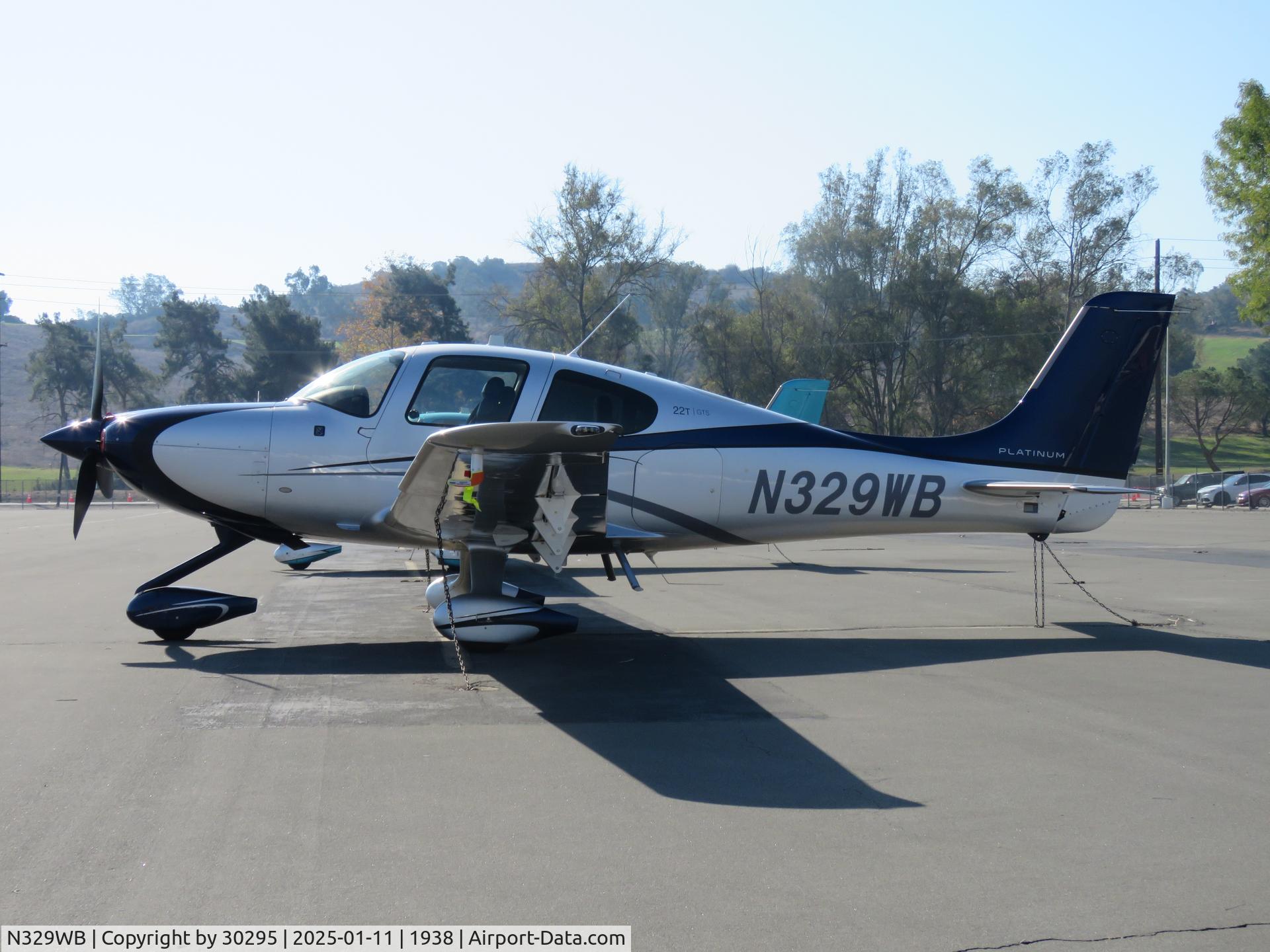 N329WB, 2015 Cirrus SR22T Carbon C/N 1211, Parked