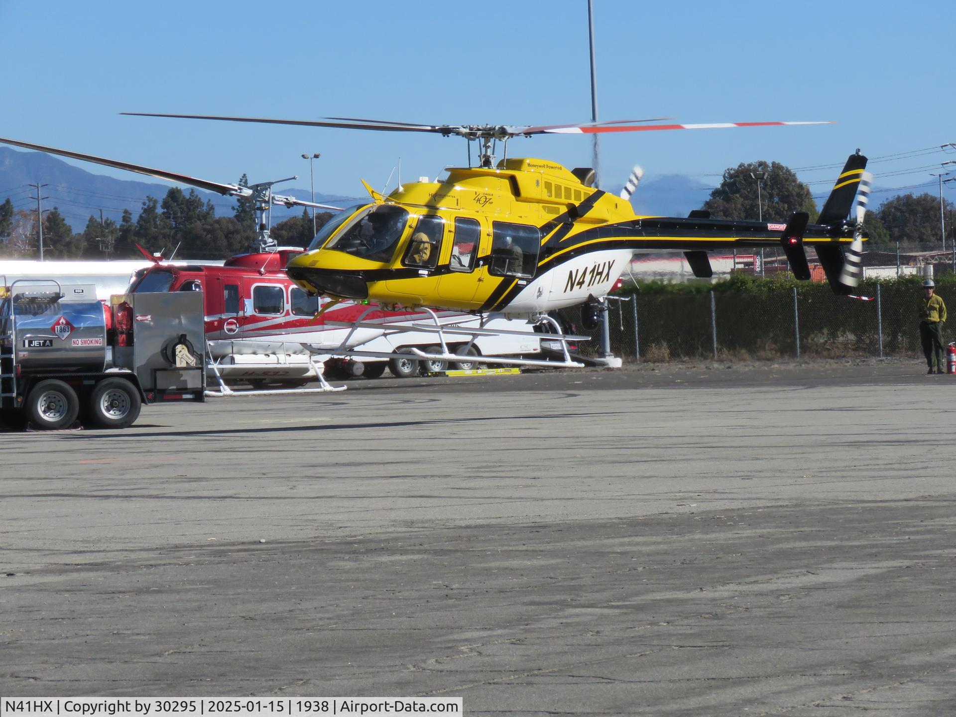 N41HX, 2008 Bell 407 C/N 53866, Lift off
