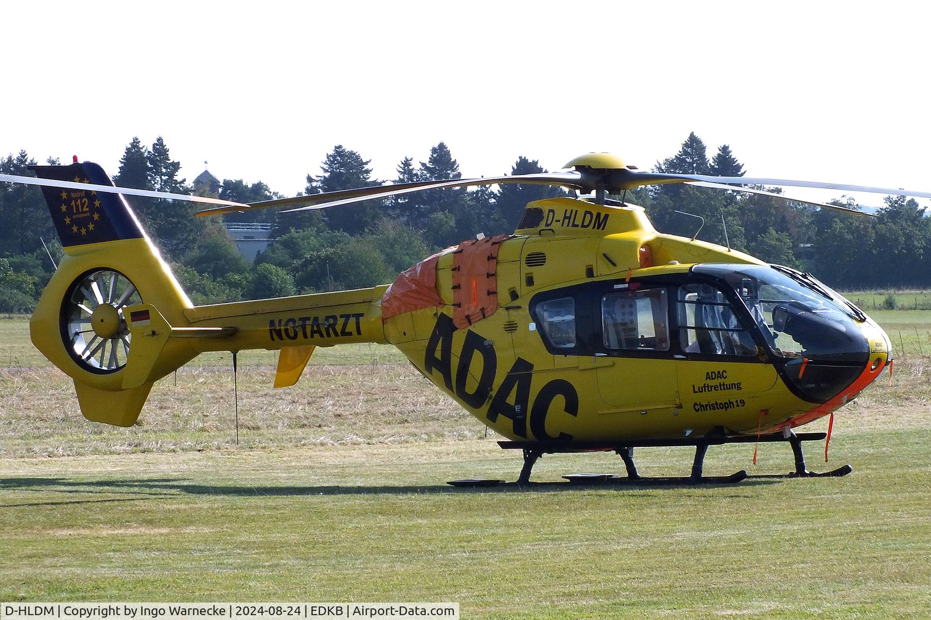 D-HLDM, Eurocopter EC-135P-2 C/N 0392, Eurocopter EC135P2 'Christoph 19' EMS-helicopter of ADAC Luftrettung at Bonn-Hangelar airfield during the Grumman Fly-in 2024