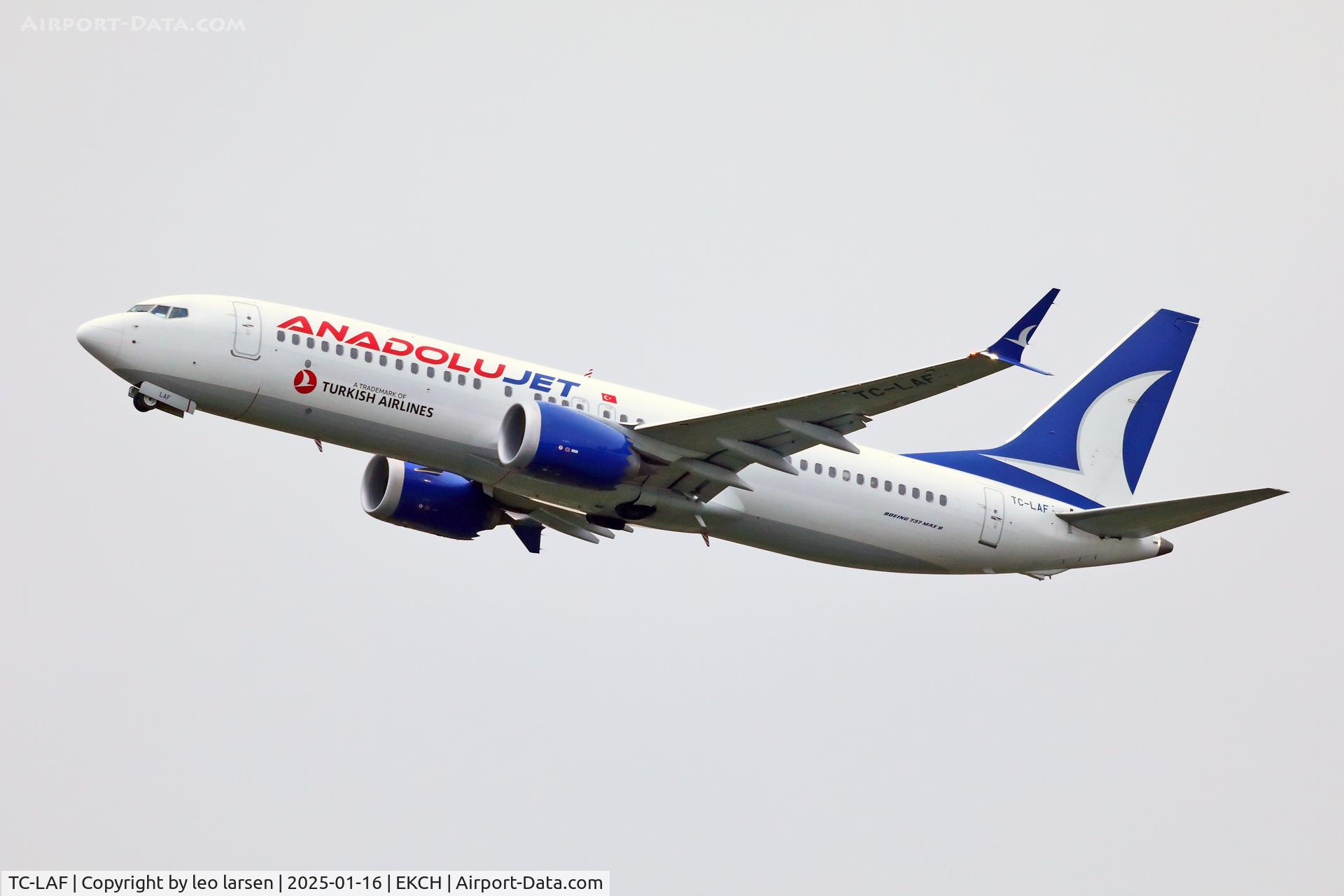 TC-LAF, 2022 Boeing 737-8-MAX C/N 65741, Copenhagen 16.1.2025
