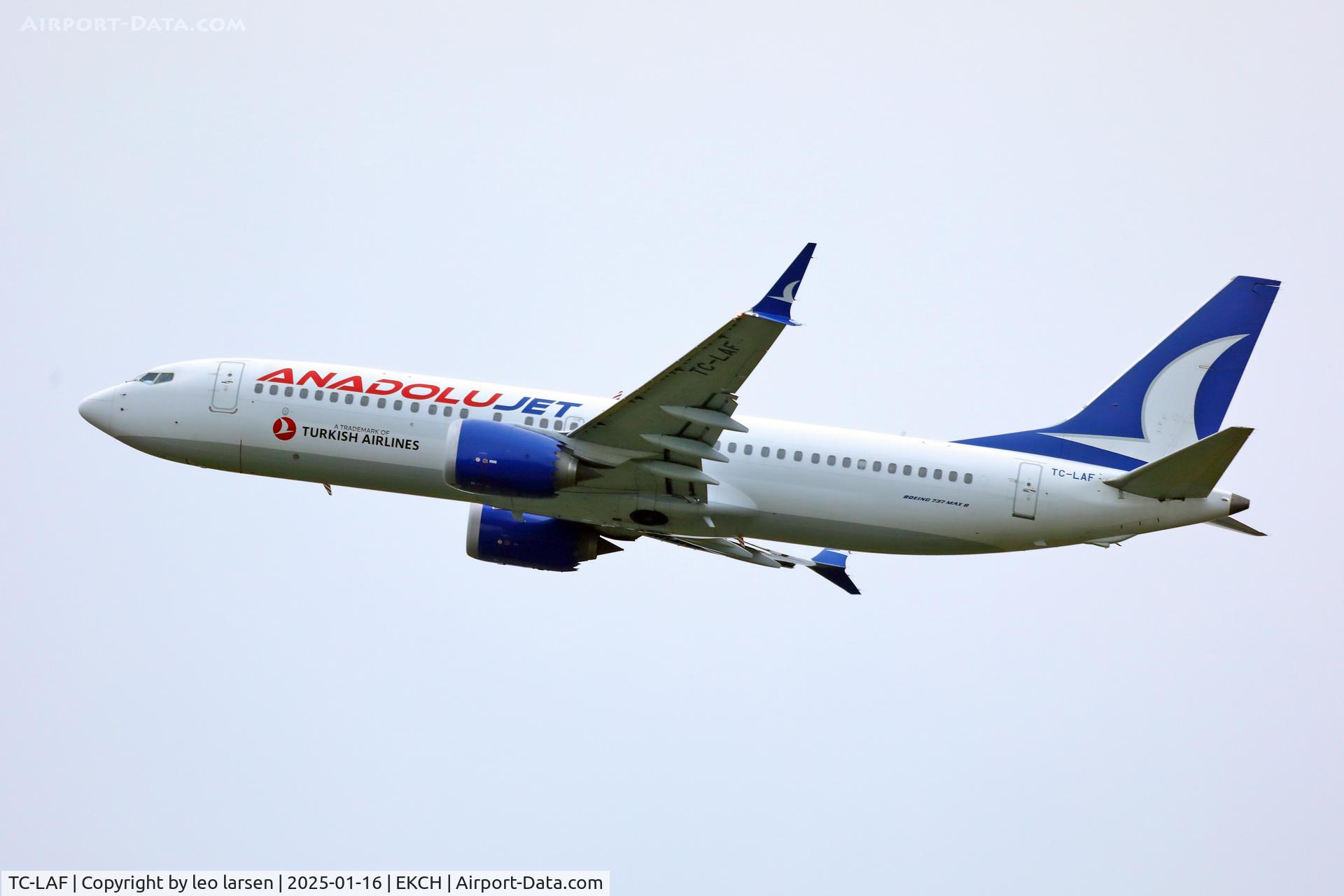 TC-LAF, 2022 Boeing 737-8-MAX C/N 65741, Copenhagen 16.1.2024