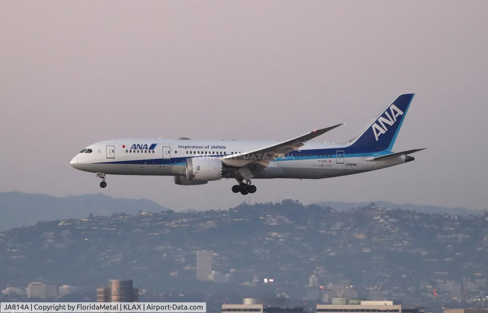 JA814A, 2012 Boeing 787-8 Dreamliner C/N 34493, ANA 788 zx hnd, rjtt-lax