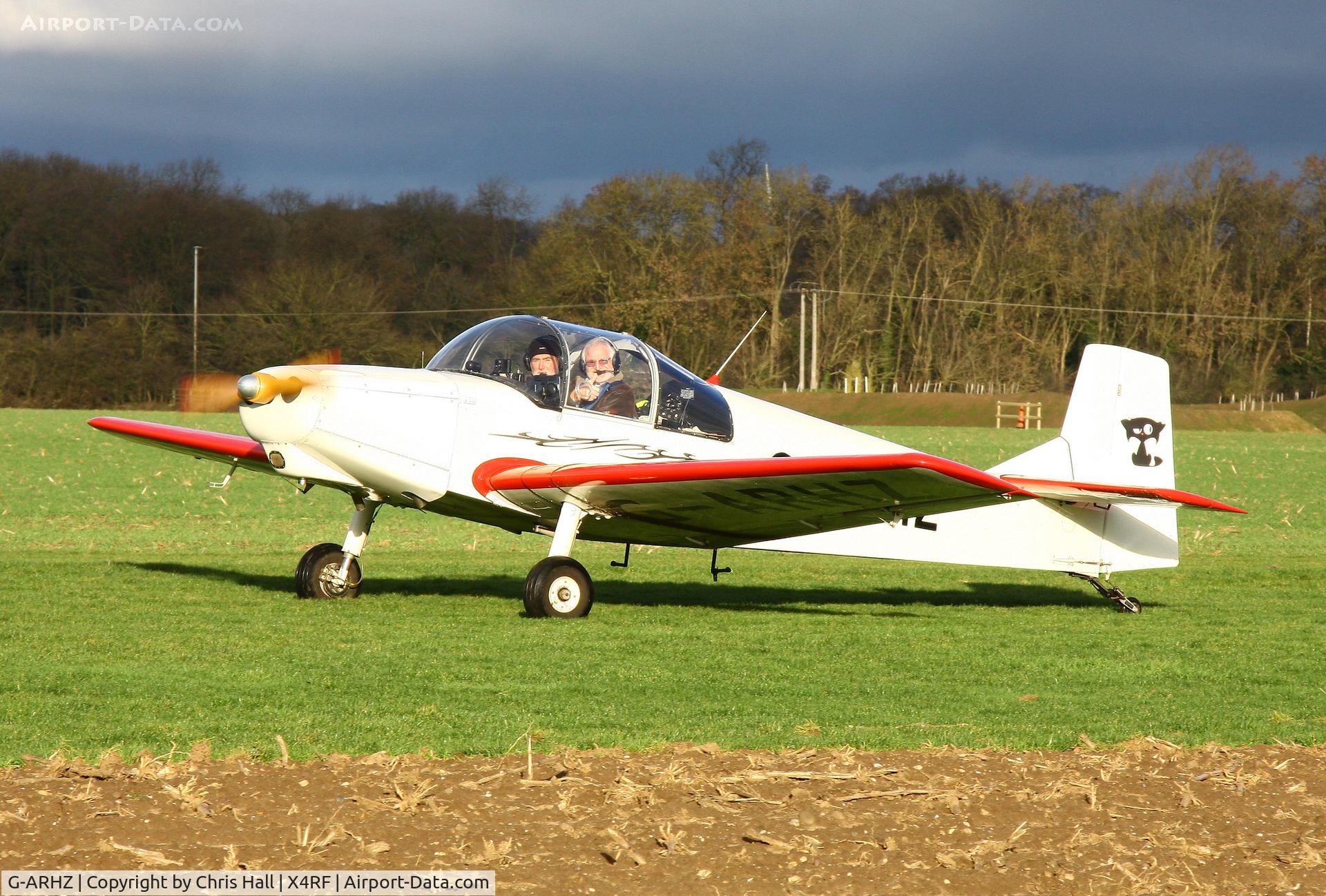 G-ARHZ, 1961 Rollason Druine D-62 Condor C/N PFA 247, Rectory Farm New Years Day fly in