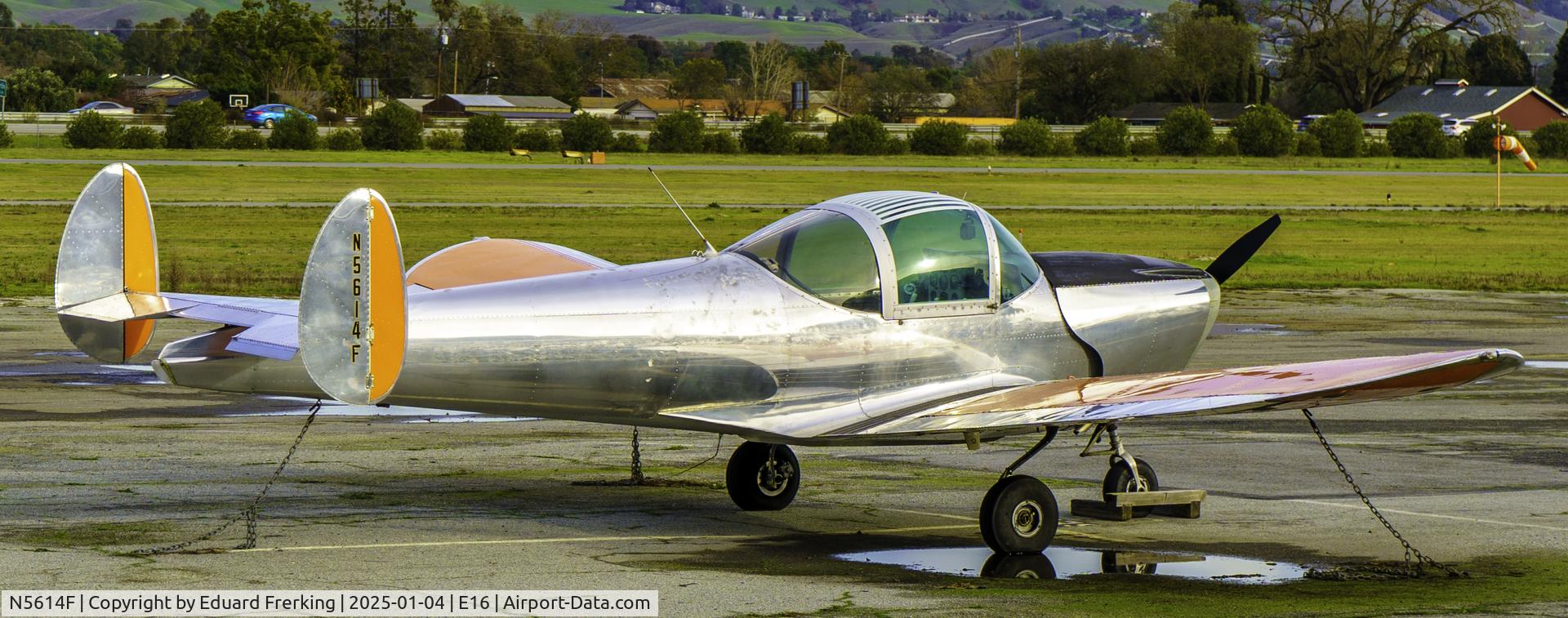 N5614F, 1966 Alon A2 Aircoupe C/N A-214, Located at San Martin Airport, San Martin, CA