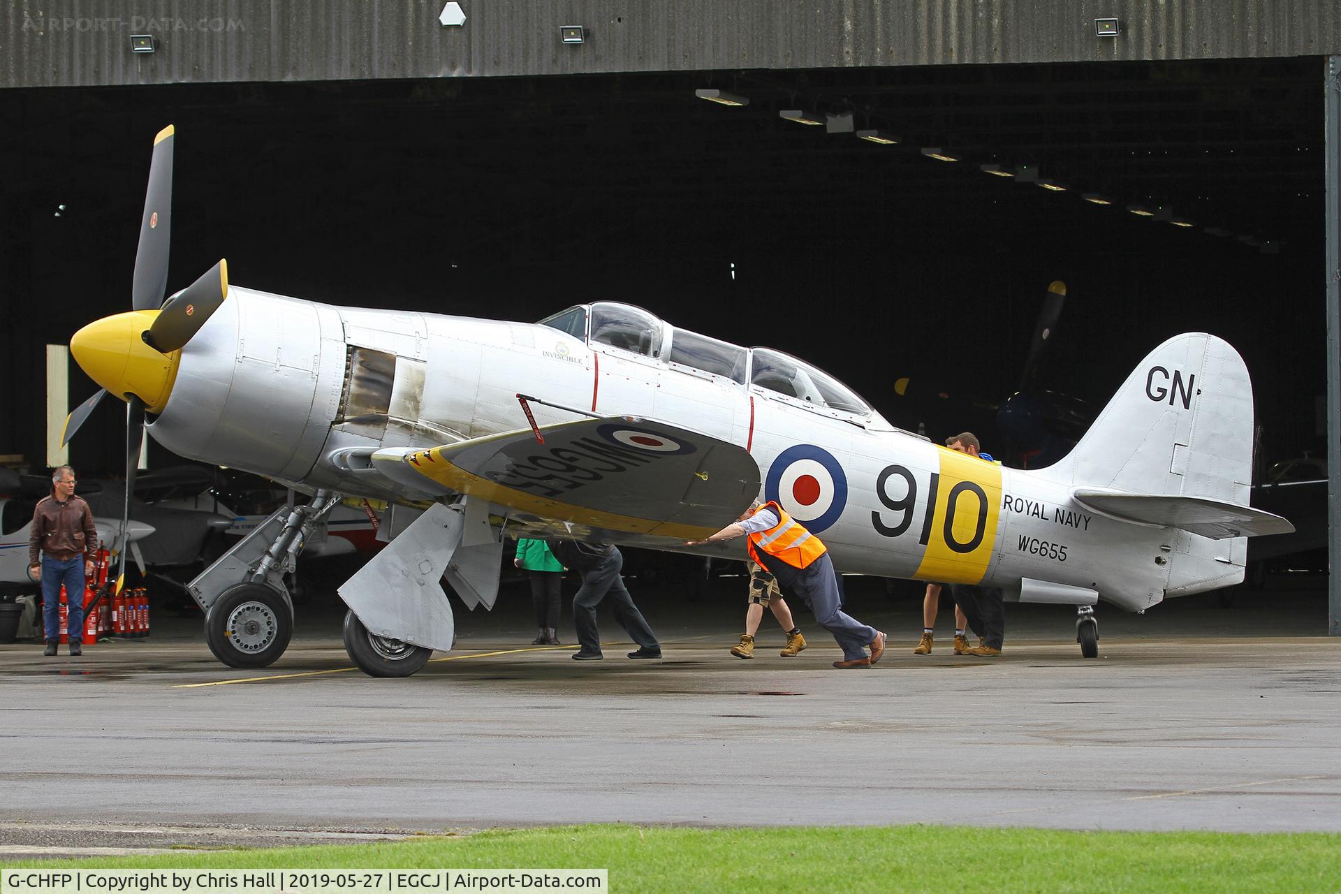 G-CHFP, 1952 Hawker Sea Fury T.20 C/N 41H/636070, Sherburn in Elmet