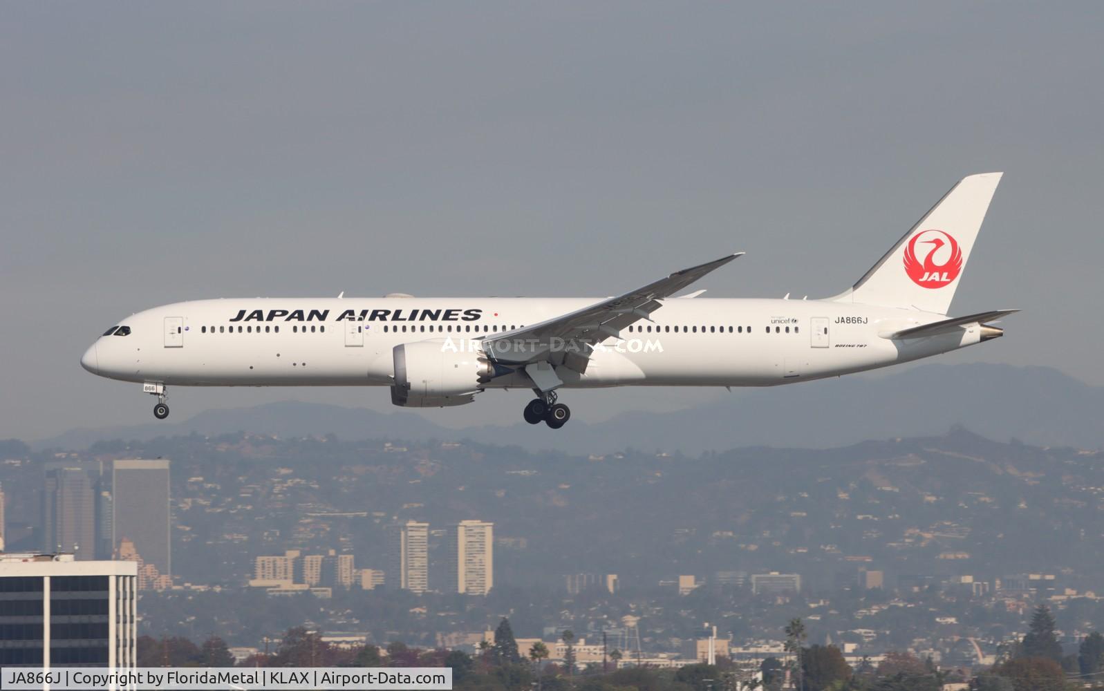 JA866J, 2016 Boeing 787-9 Dreamliner Dreamliner C/N 35423, JAL 789 zx nrt, rjaa-lax