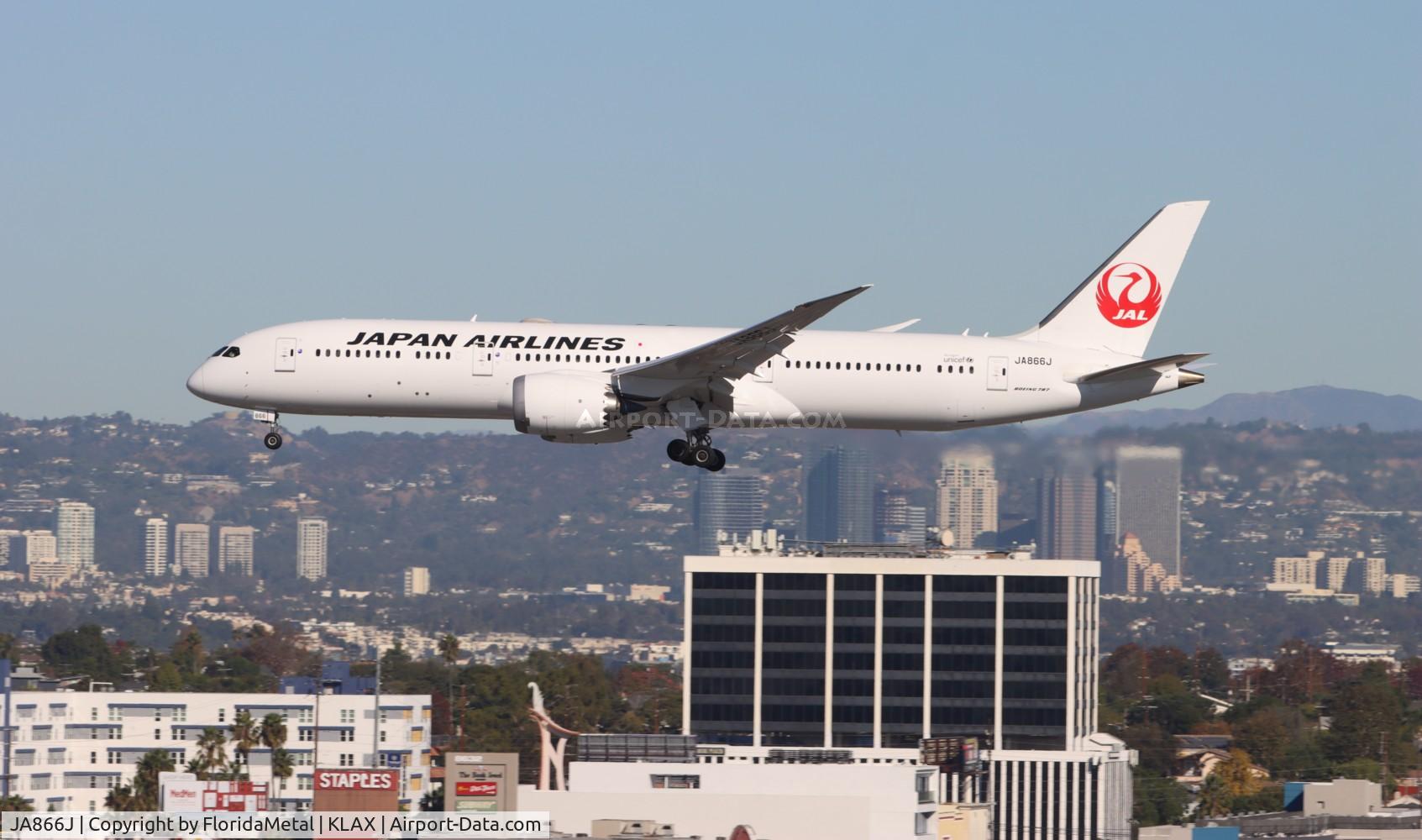 JA866J, 2016 Boeing 787-9 Dreamliner Dreamliner C/N 35423, JAL 789 zx nrt, rjaa-lax