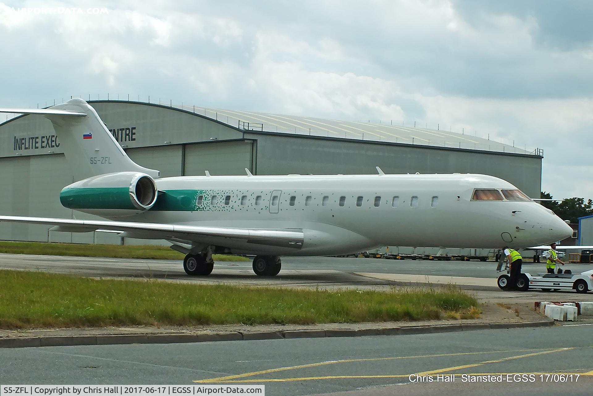 S5-ZFL, 2011 Bombardier Global 6000 (BD700-1A10) C/N 9466, Stansted